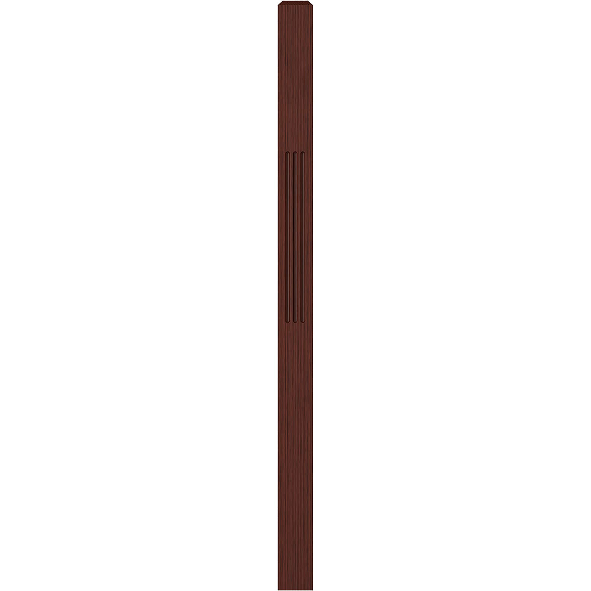 L.J. Smith Stair Systems LJF-4111-MH Crisp 3-in x 58-in Unfinished Mahogany Intermediate Stair Newel Post