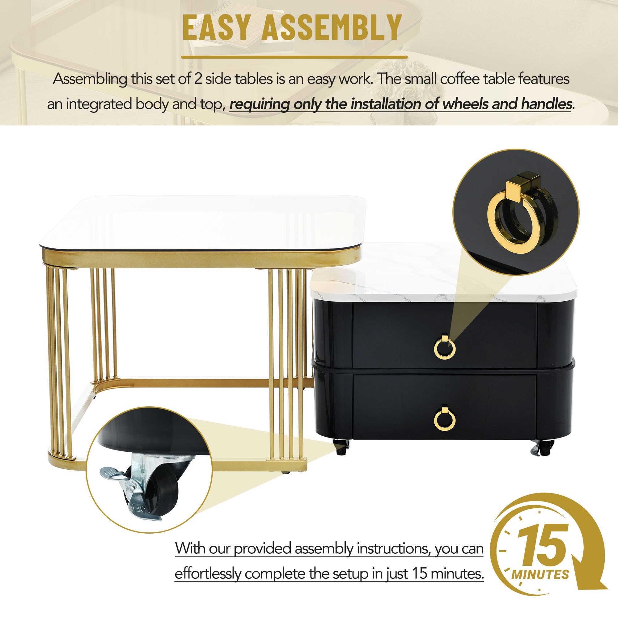 ModernLuxe WF324359AAB Coffee-Tables - View #3
