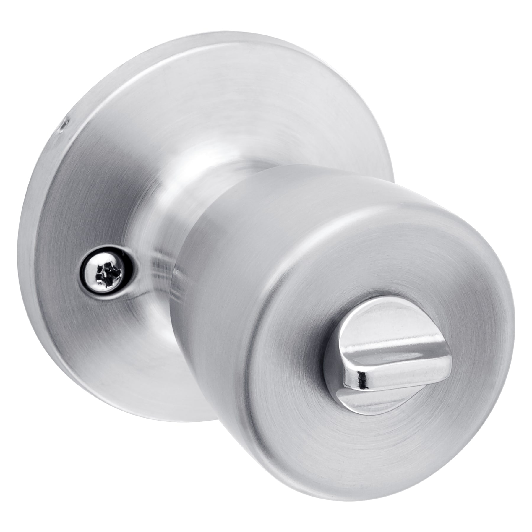 RELIABILT Baron Satin Nickel Interior/Exterior Dummy Door Knob in