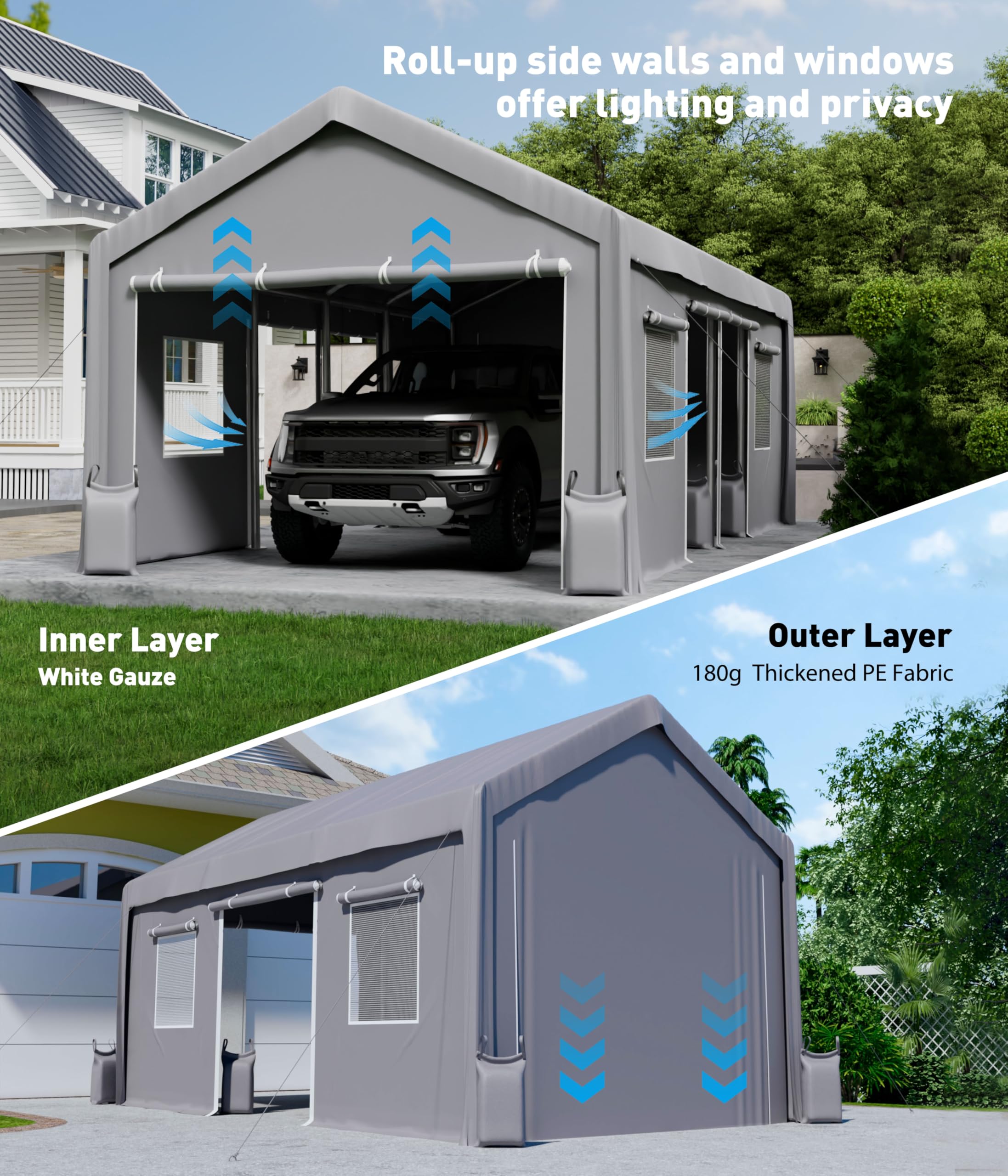 GarveeLife LMYCP-RT703832 Carport-Covers - View #3