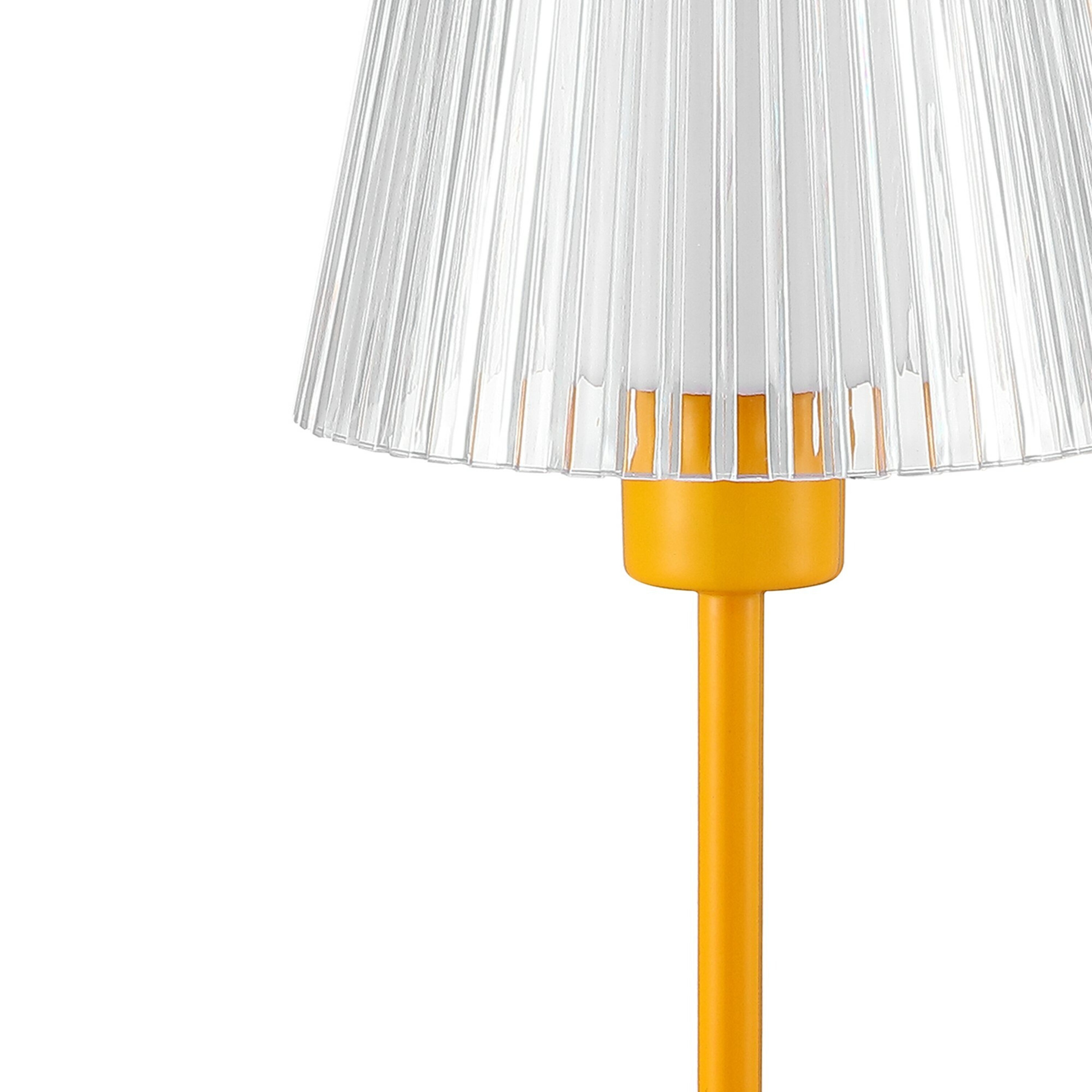 Oscar 12.5" Orange Cordless Iron and Acrylic LED Table Lamp