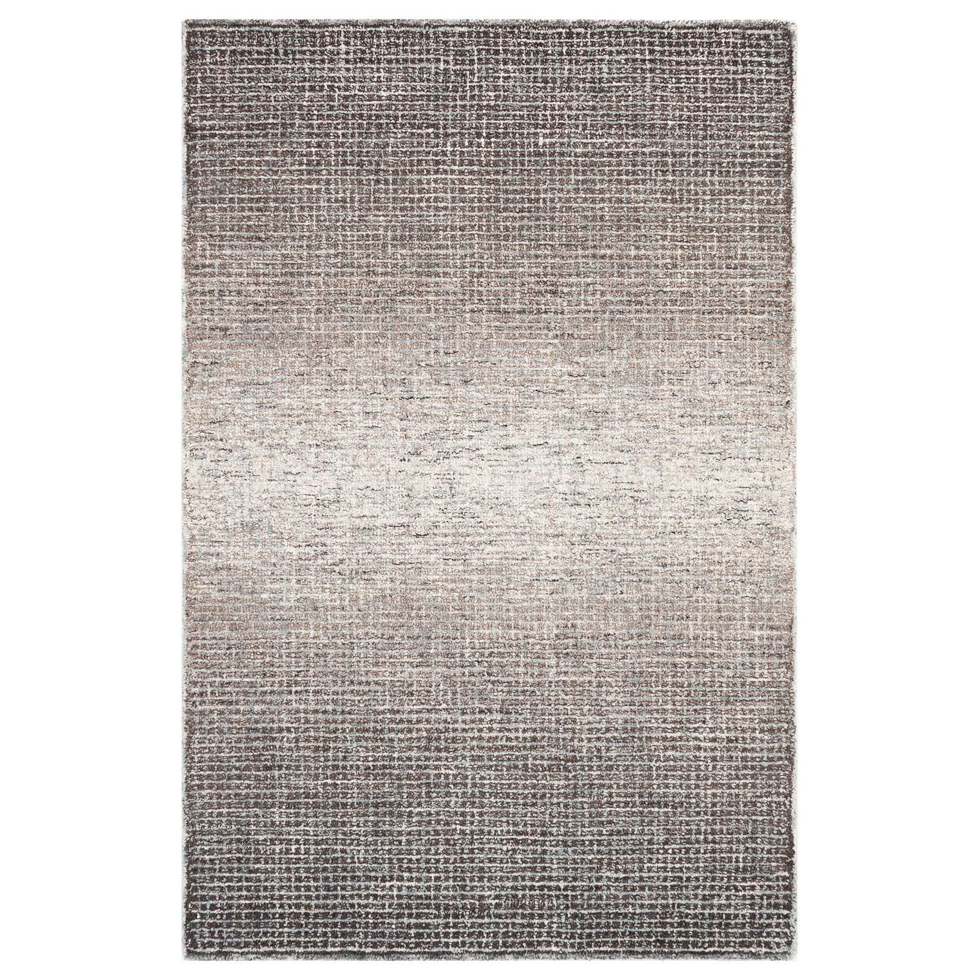 Handmade Charcoal Geometric Wool 5' x 7' Tufted Rug