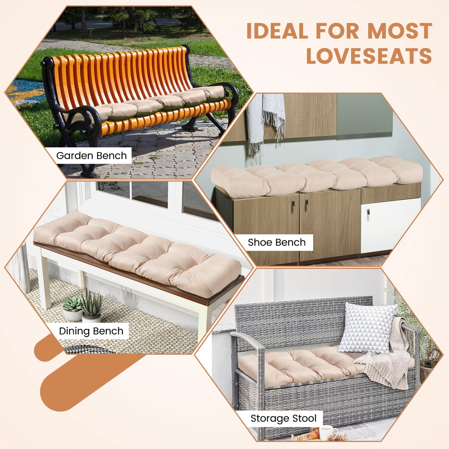 WELLFOR TDJ10878WH Patio-Furniture-Cushions - View #10