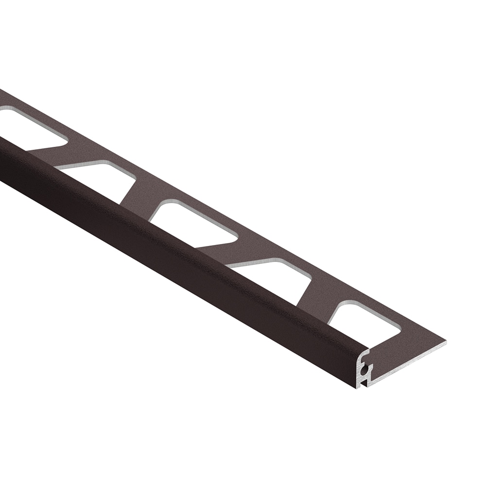 Schluter Systems J80TSOB Jolly 0.313-in W x 98.5-in L Bronze textured color-coated aluminum Aluminum L-angle Tile Edge Trim
