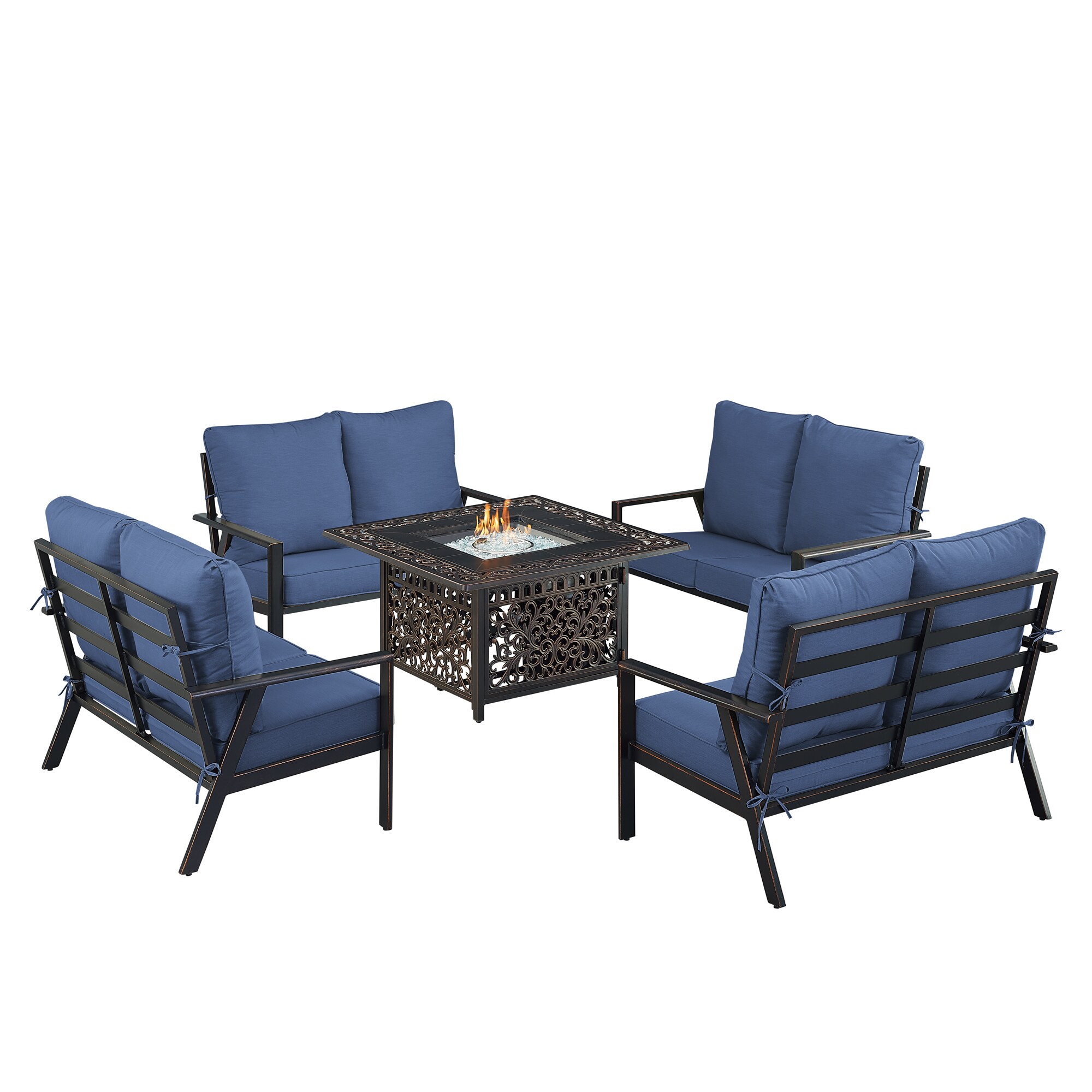 Oakland Living LUX4LSMAYANBLCUA Patio-Conversation-Sets - View #2