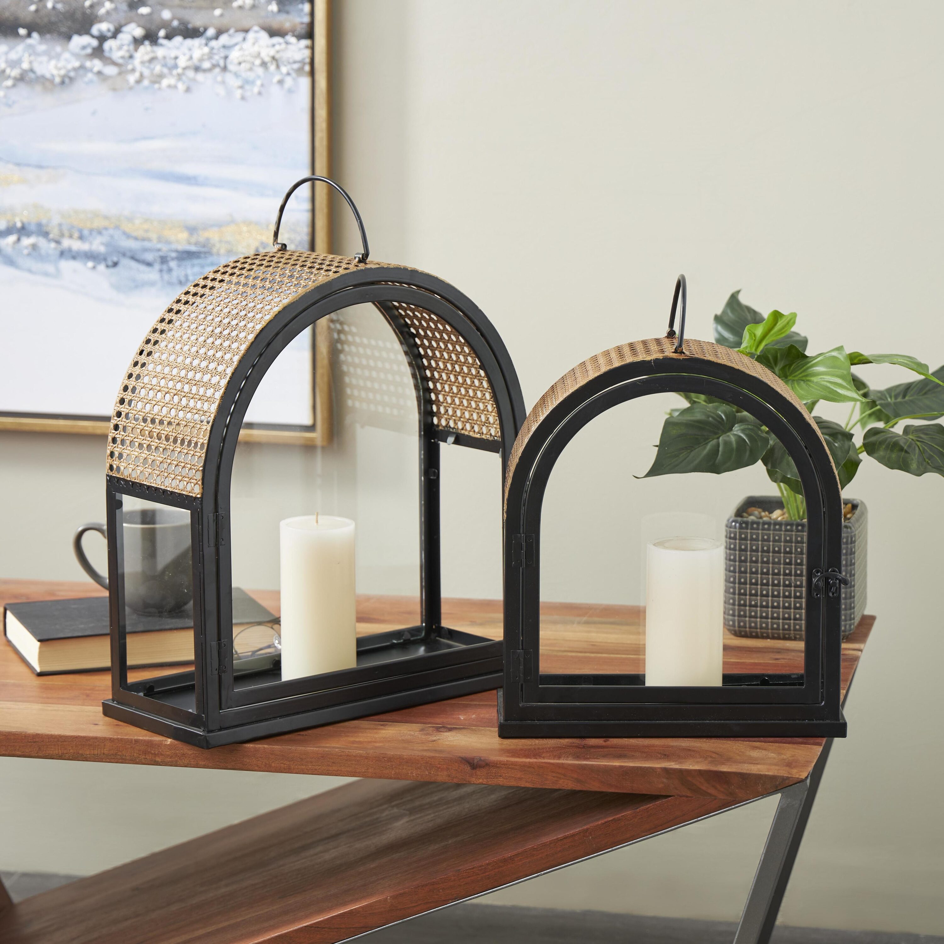 Grayson Lane 823319 2 Candle Metal Lantern Candle Holder