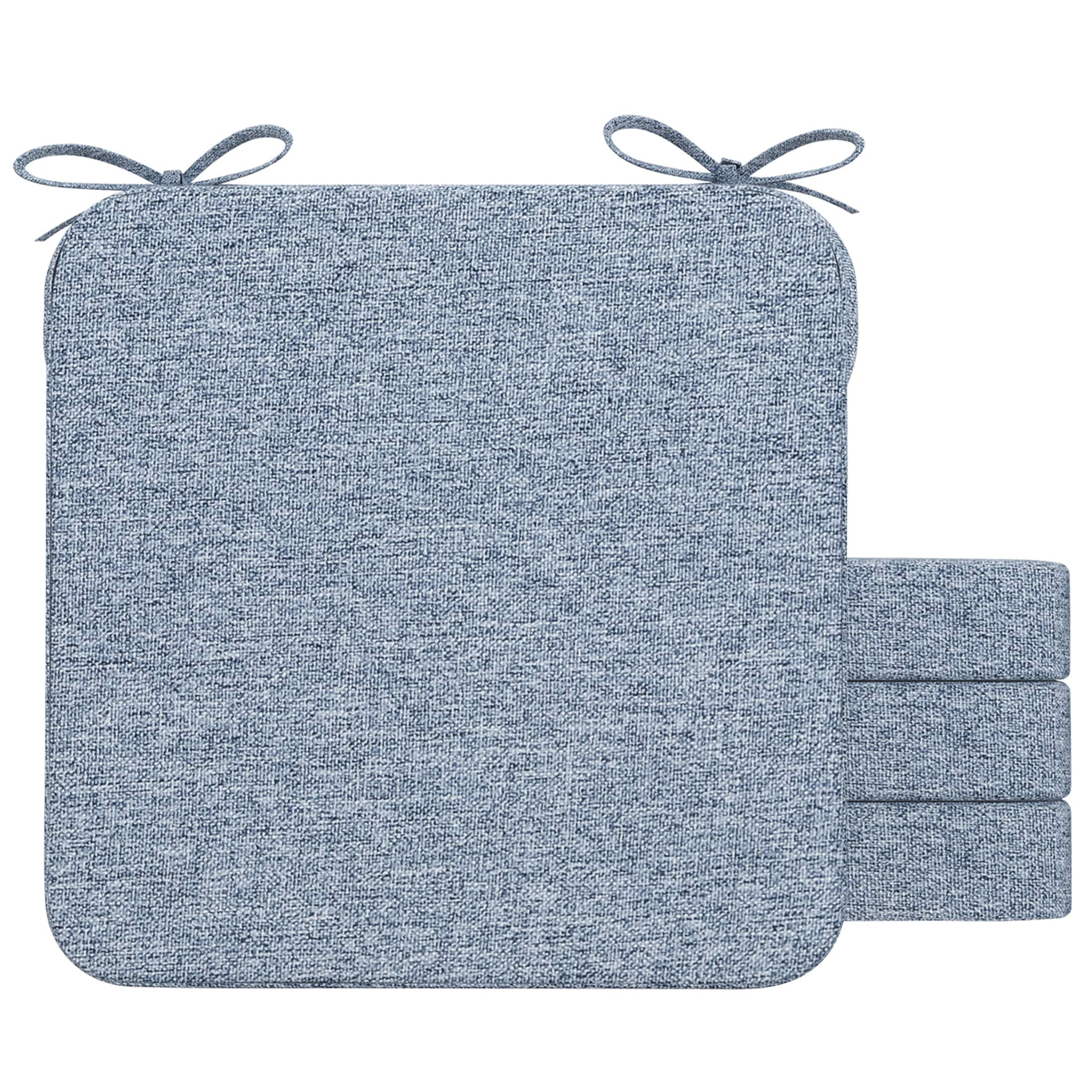 AAAAAcessories LS-DCCLS-QIANLAN-4P Light Blue Solid Chair Cushion
