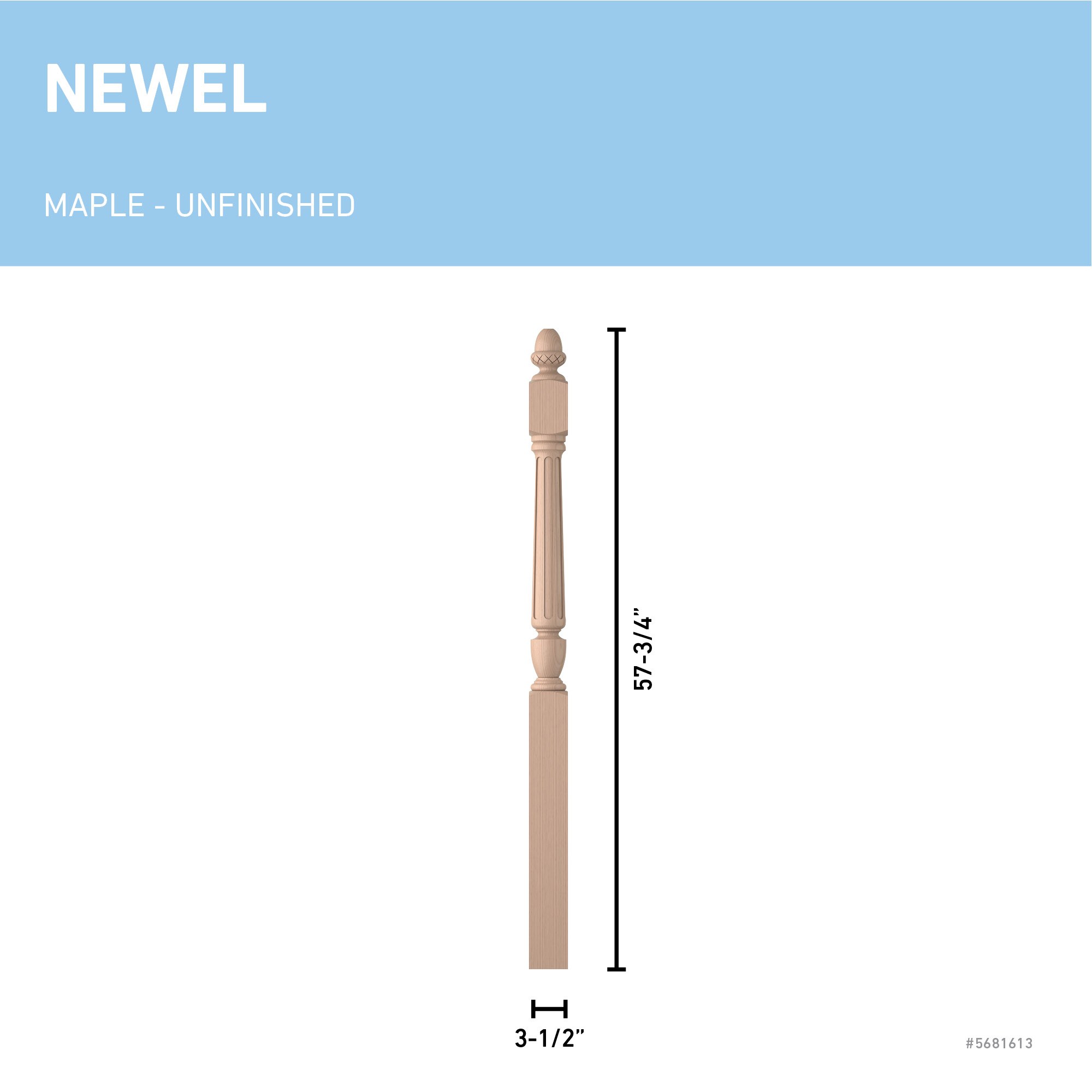 L.J. Smith Stair Systems LJF-3042-M Interior-Stairpart-Newel-Posts - View #3