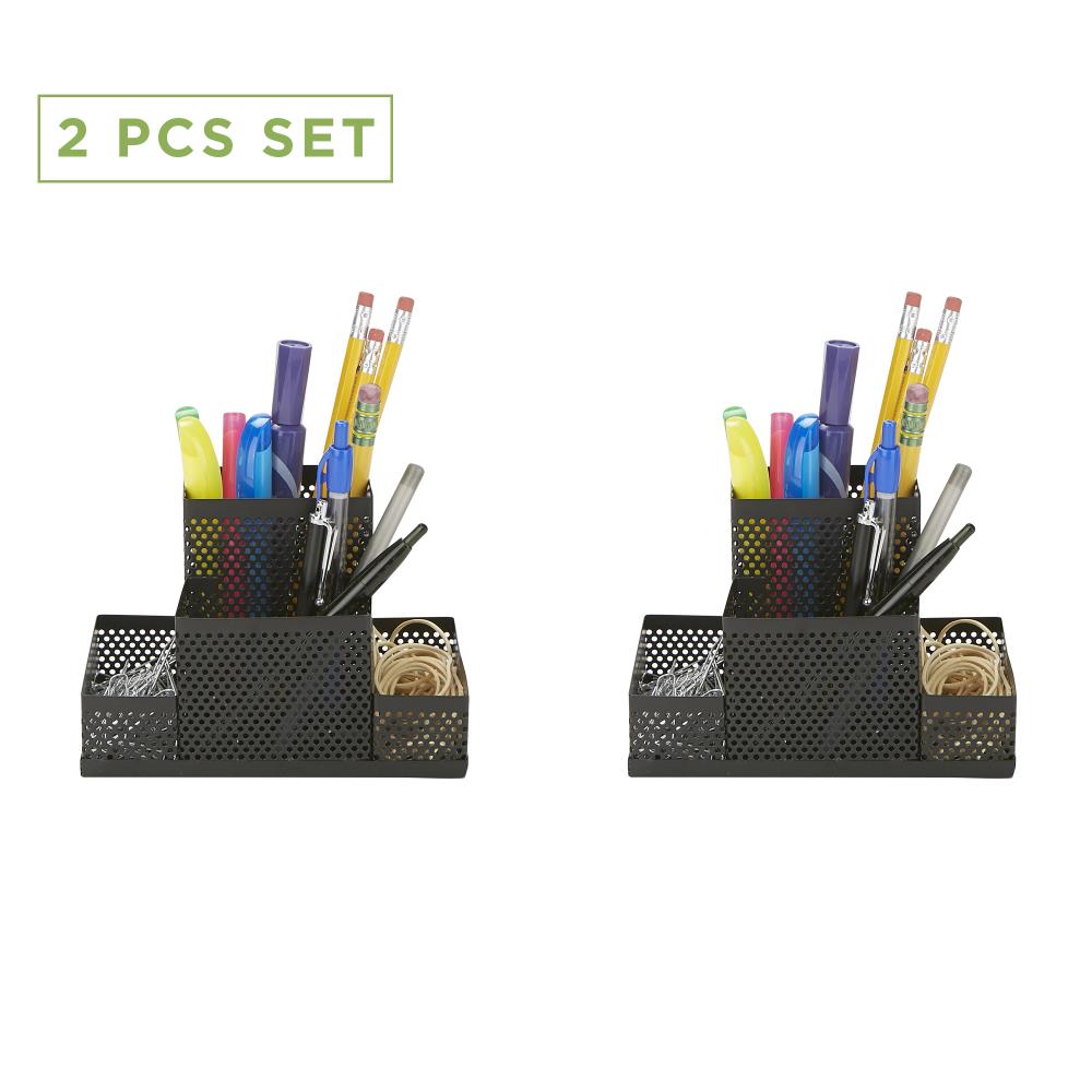 Desk Organizer Sets with Adjustable Pen Holder, Phone Stand, Sticky Note Tray, Thumbtack, Business Card Holder, Desk Accessories Decor, Cubicle