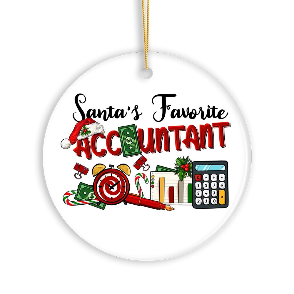 OrnamentallyYou 1533 Santas Favorite Accountant Christmas Ornament Tax Bookkeeper and CPA Gift