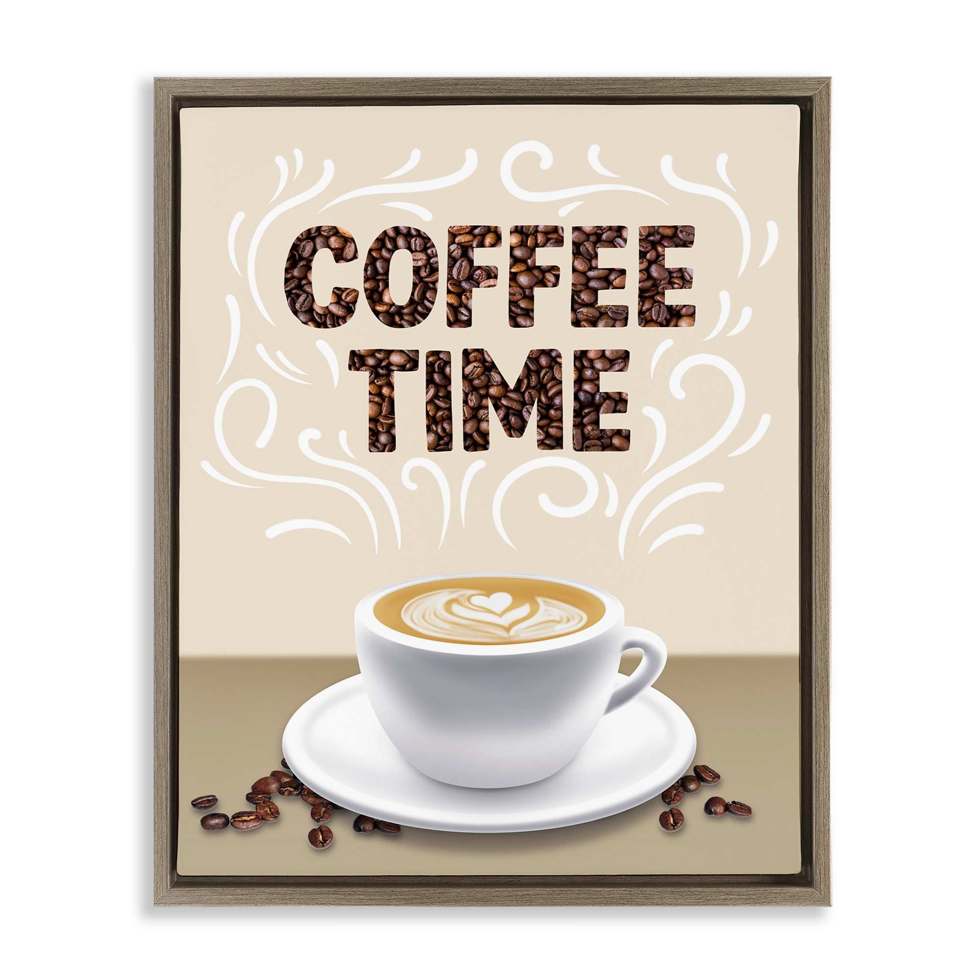 Stupell Industries BS-482-FFE-16X20 Traditional Coffee Time Brew Floating Frame design by Marcus Prime