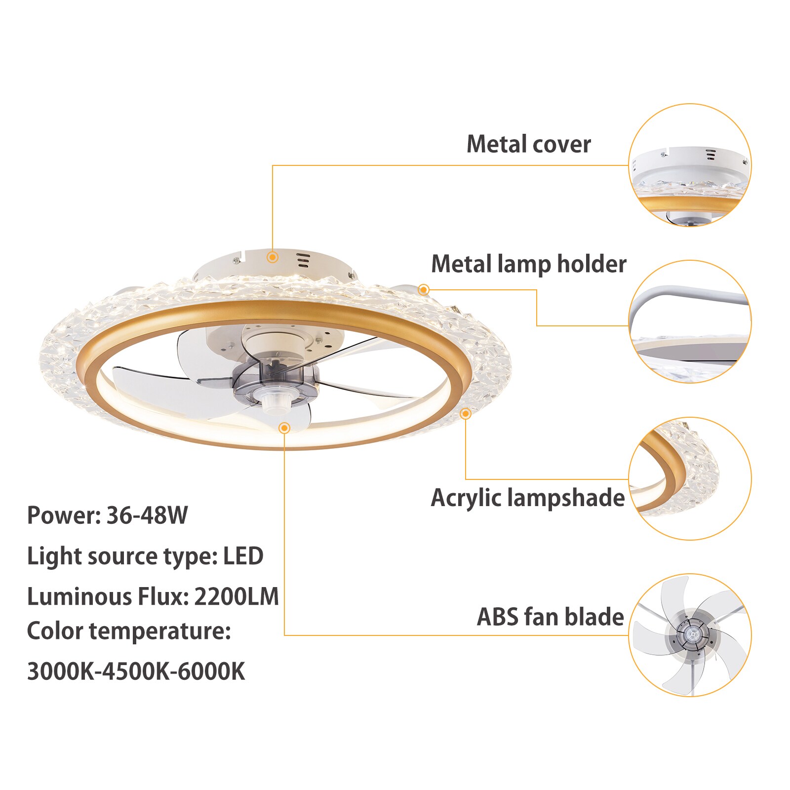 Oukaning JZUCOD5H99HCX Ceiling-Fans - View #5