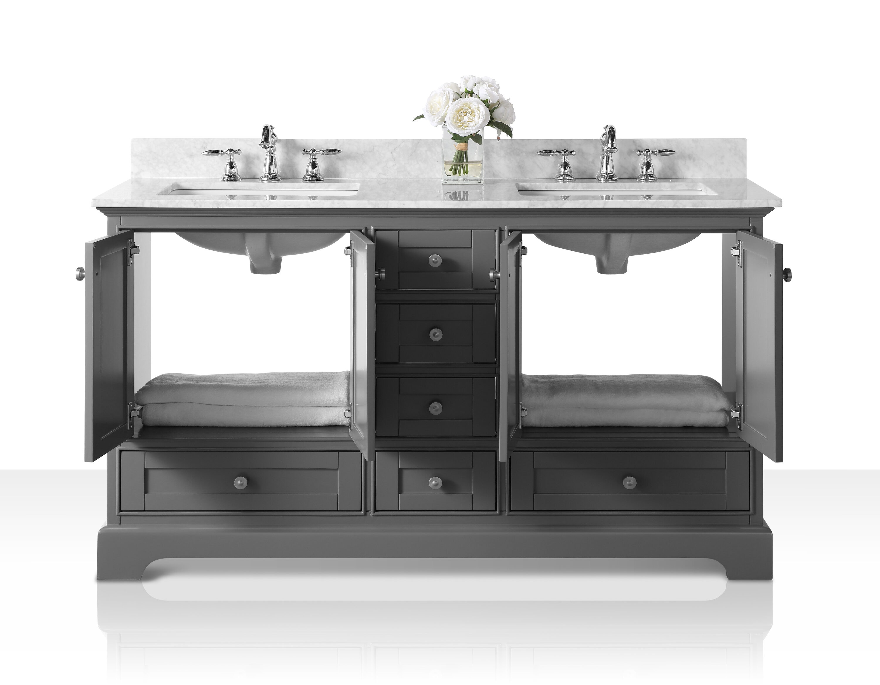 Ancerre Designs VTS-AUDREY-60-SG-CW Bath-Vanity-Combo - View #12
