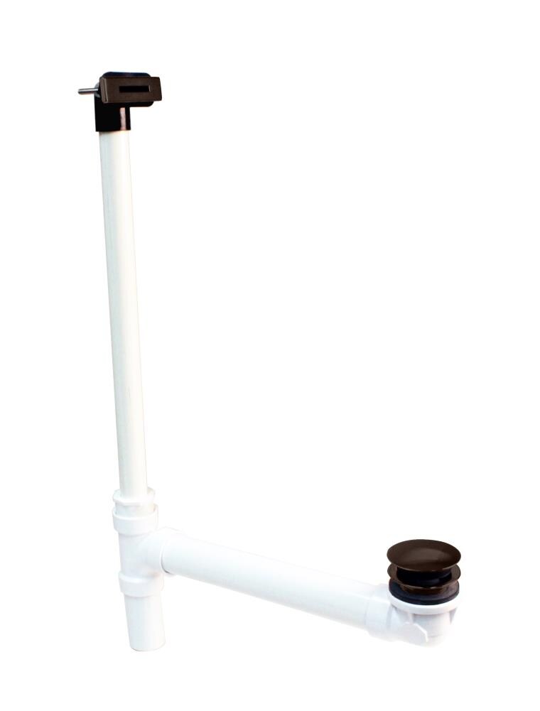 WESTBRASS 493244SLD-12 Bath Waste and Overflow Linear Low Profile, Ada Approved Tip-toe Drain, Sch. 40 PVC, 22" Make-up In Oil Rubbed Bronze