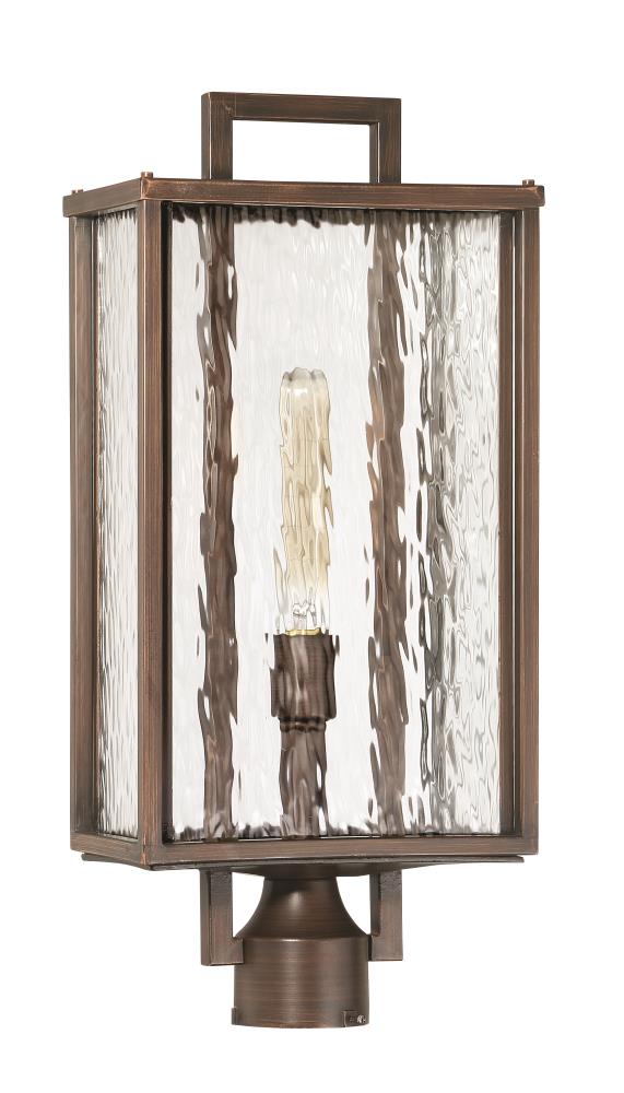 Craftmade Z9825-ABZ Cubic 22.13-in Aged Bronze Transitional Outdoor Post Light