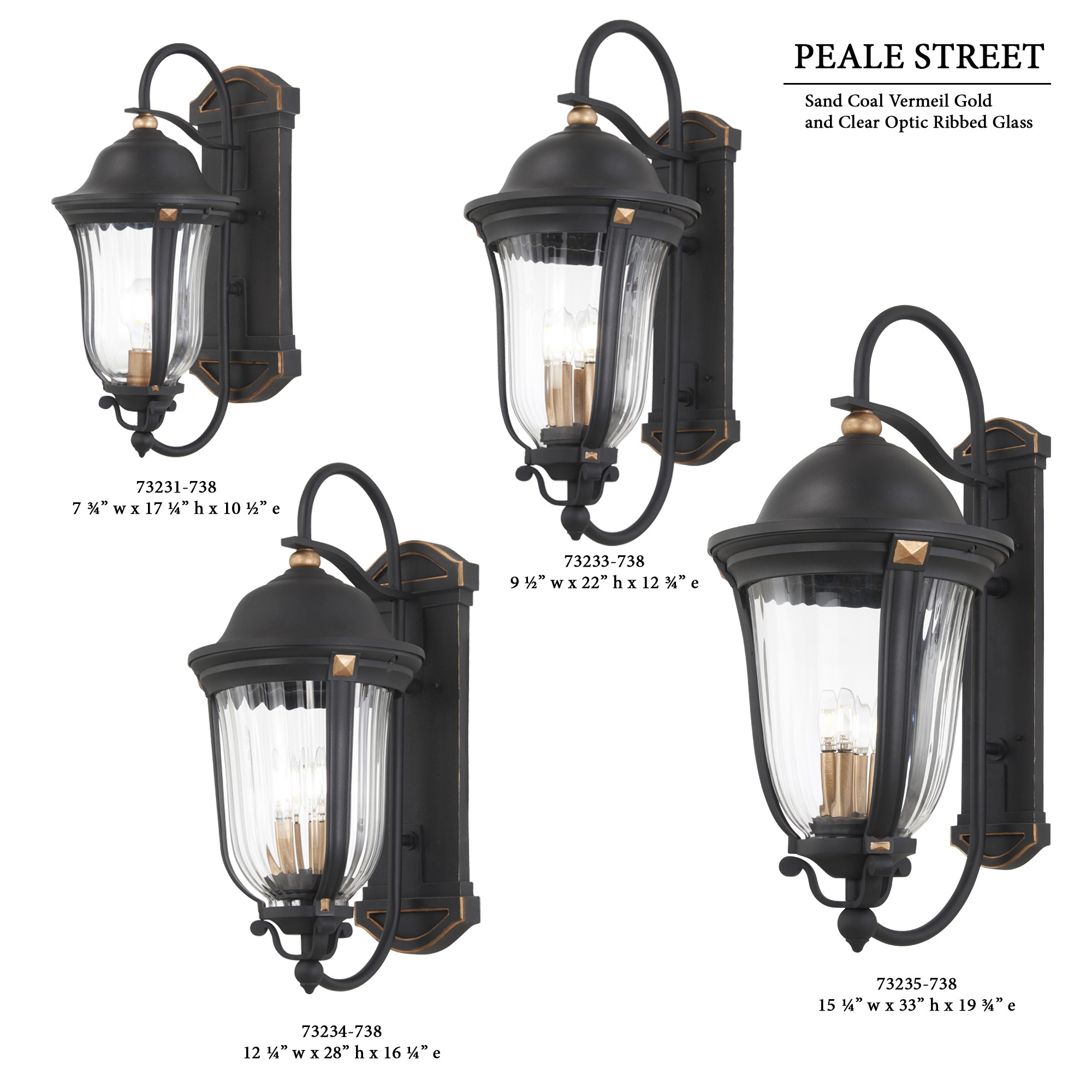 Peale Street 20" Sand Coal and Gold Outdoor Hanging Light