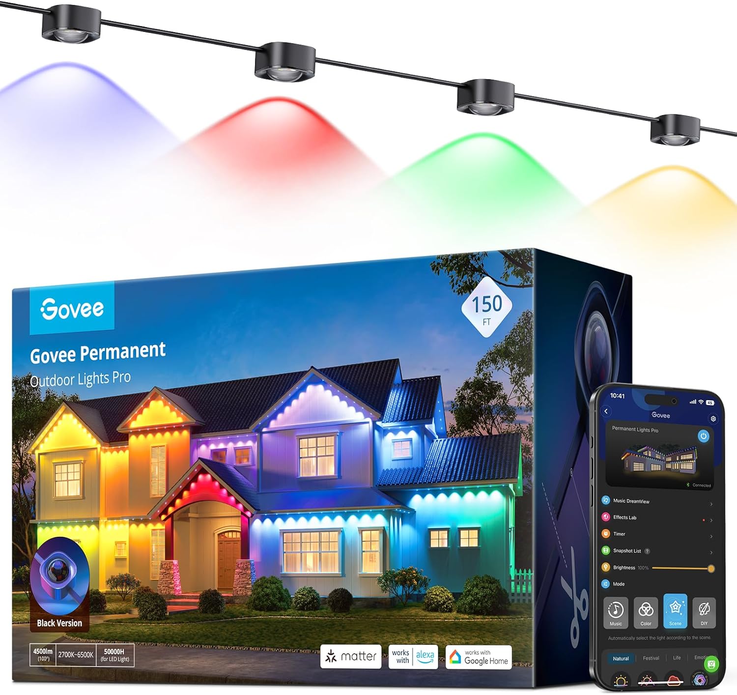 Govee 150ft Black Permanent Outdoor Lights Pro #H706B111