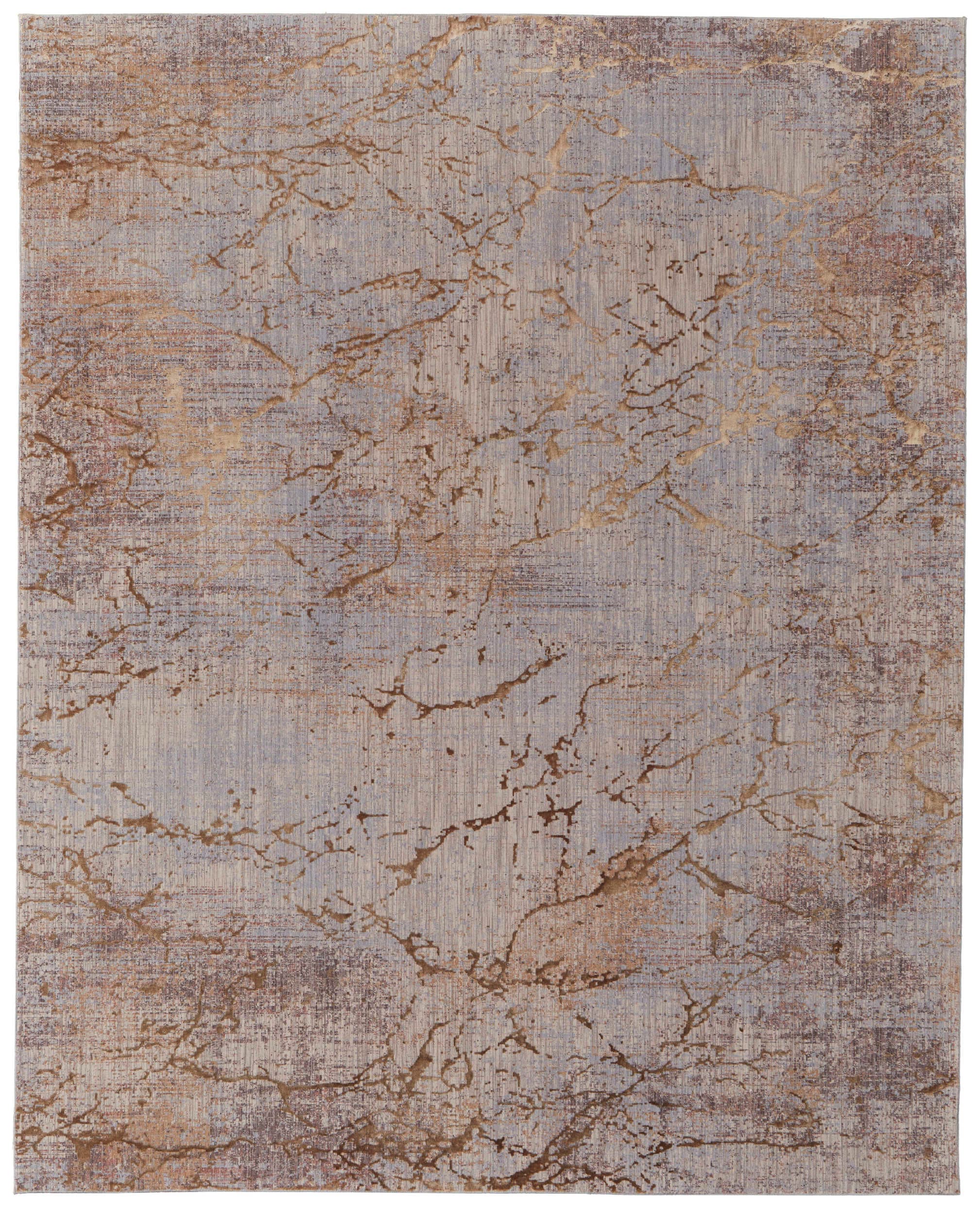 Room Envy PRYR39NEBRNMLTF10 8 x 10 (ft) Loomed Polyester Brown/Taupe/Tan Rectangular Indoor Abstract Area rug