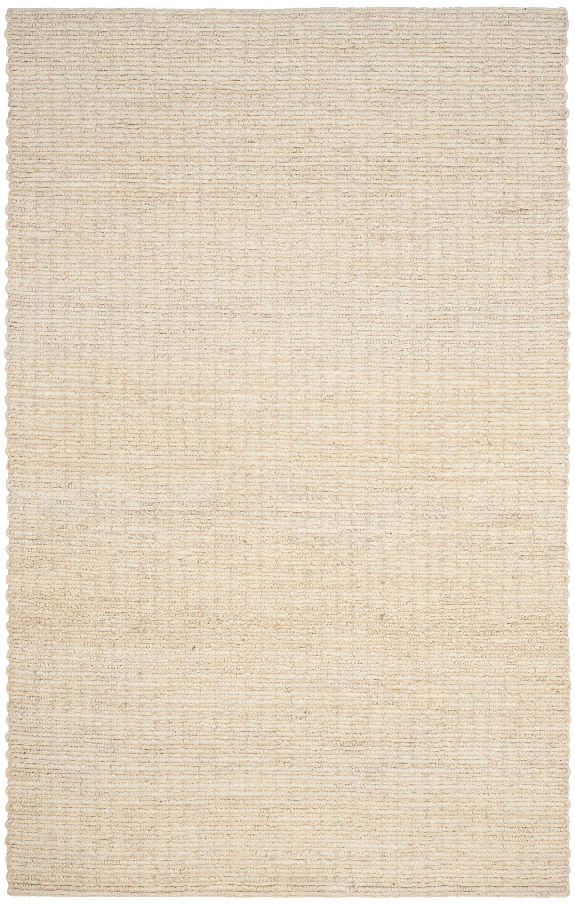 Ivory Elemental Essence 6' x 9' Handwoven Jute Area Rug