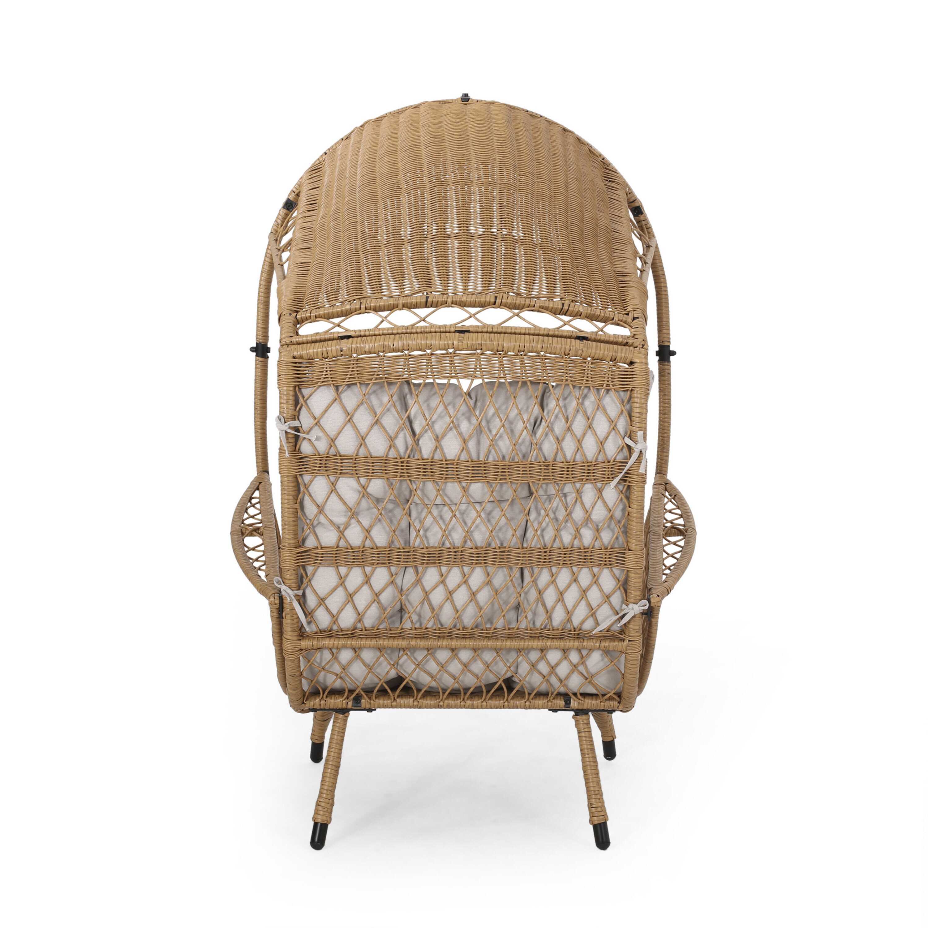 Best Selling Home Decor Malia Rattan Light Brown Iron Frame Stationary ...