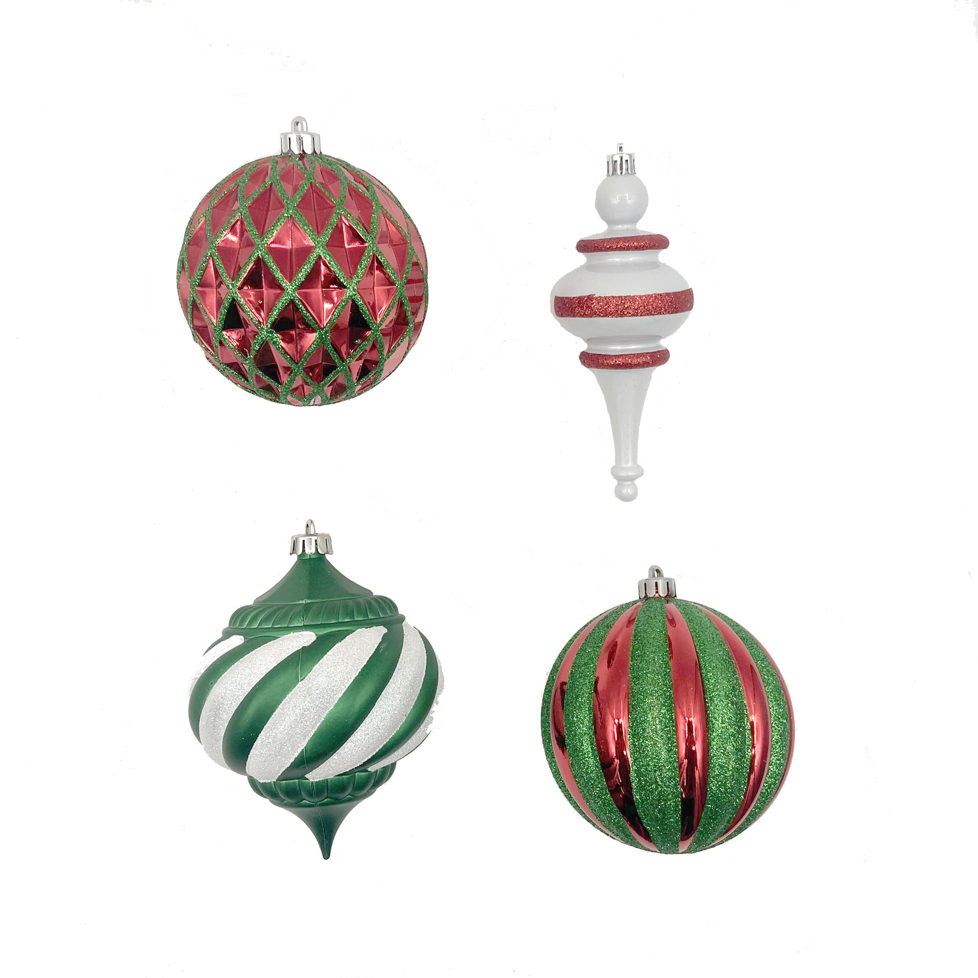 Home Essentials Red & Green 2-Piece Holiday Ornament Sipper Set