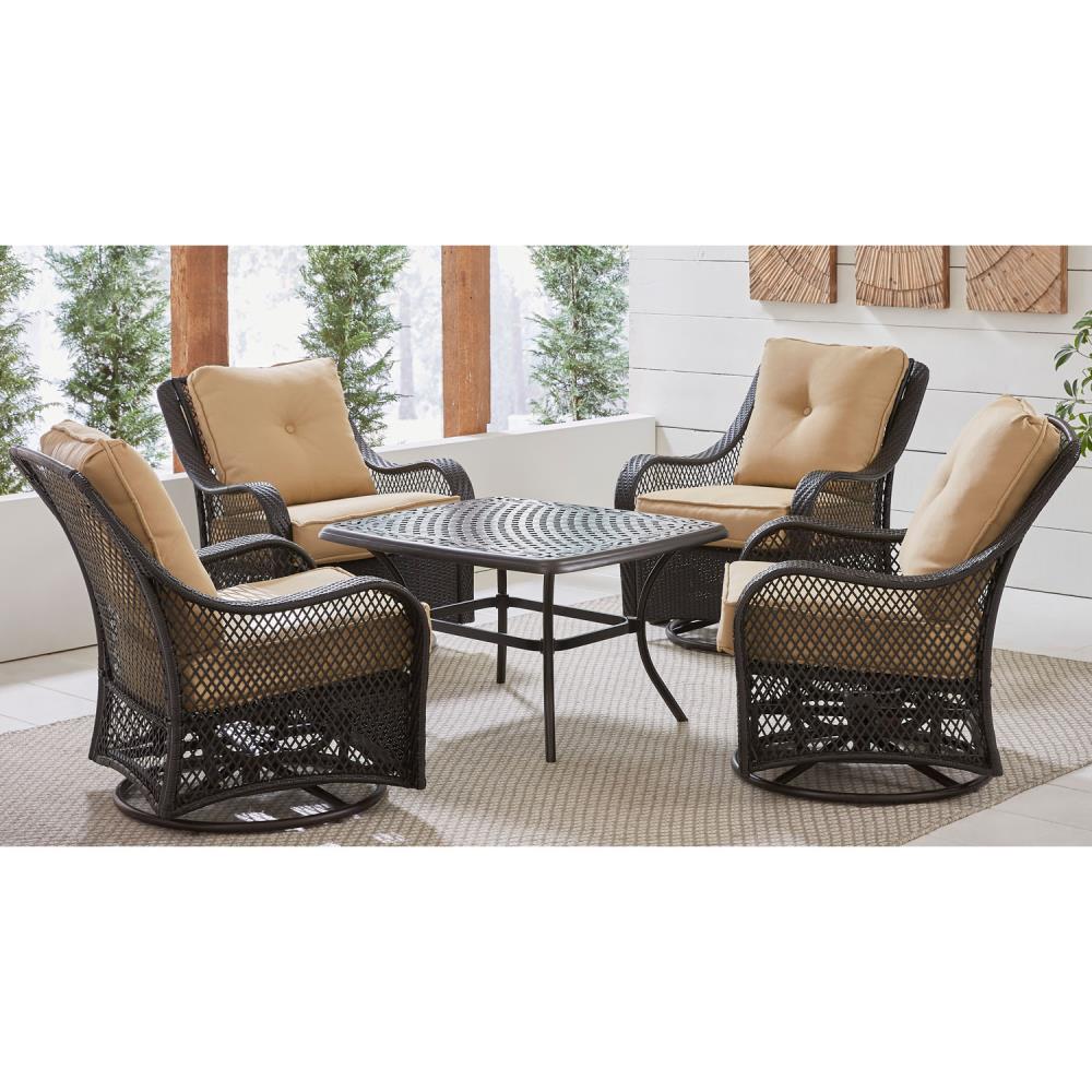Hanover ORL5PCCTSW4-TAN Patio-Conversation-Sets - View #7