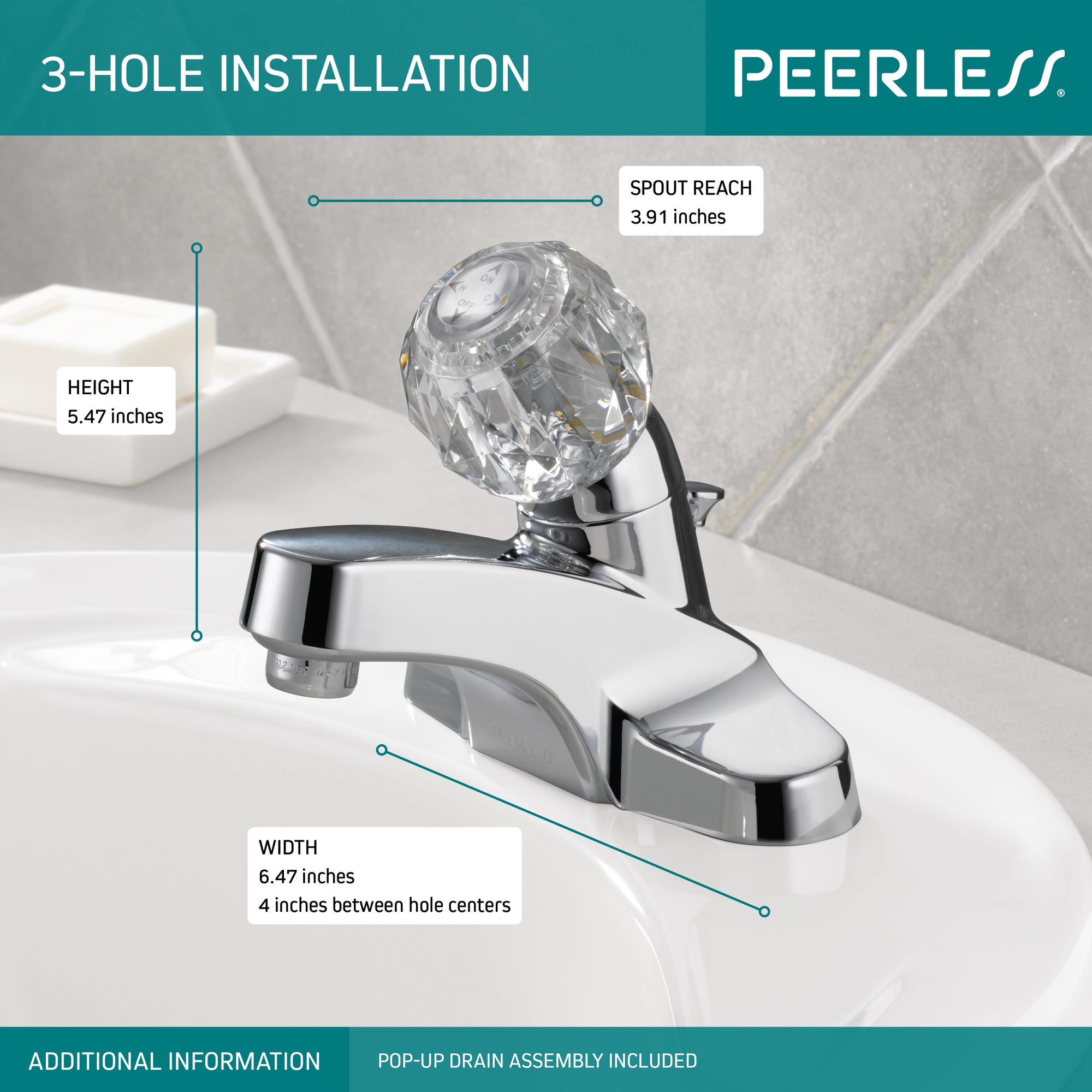 Peerless P188621LF Lavatory-Faucets - View #3