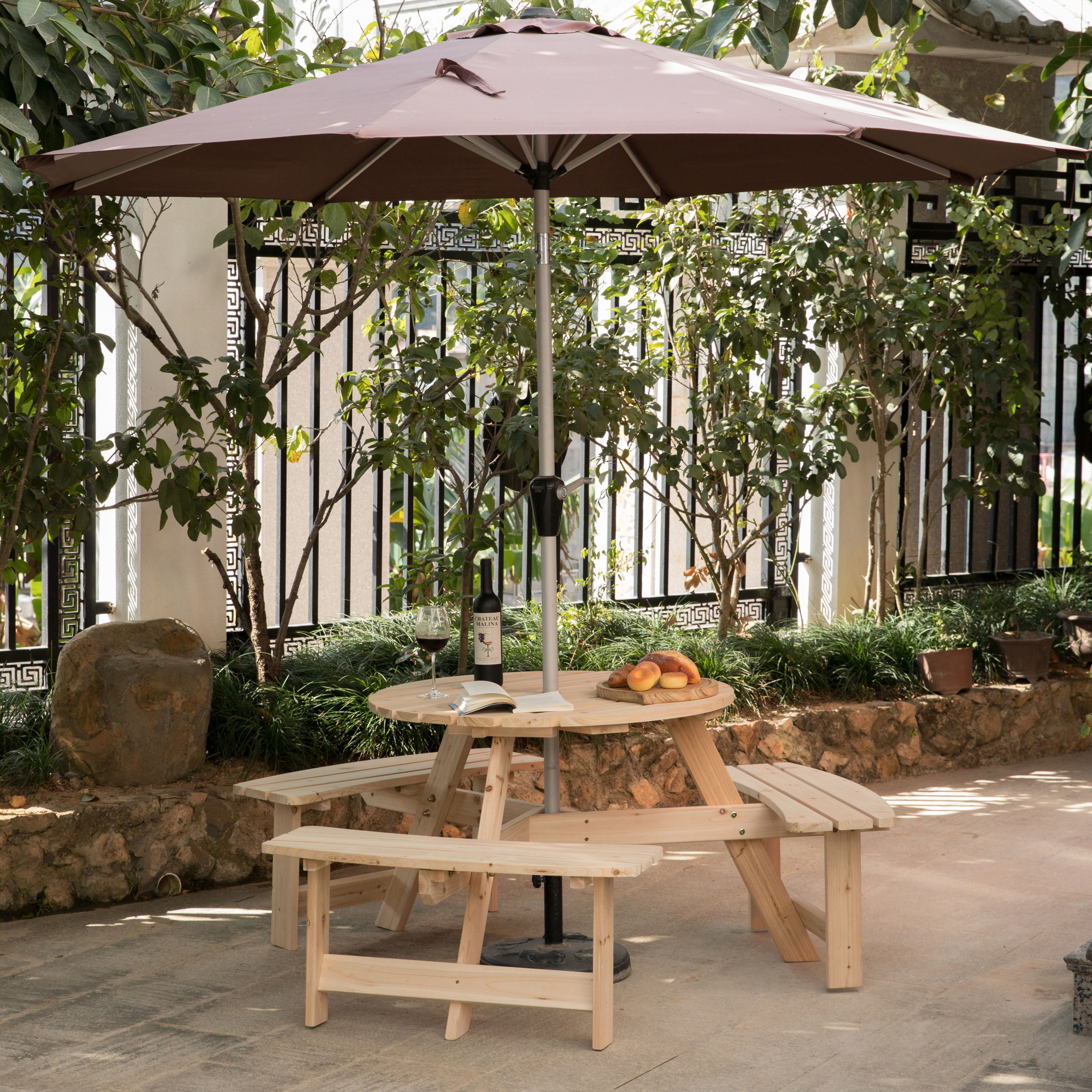 Gardenised QI003904.N Picnic-Tables - View #2