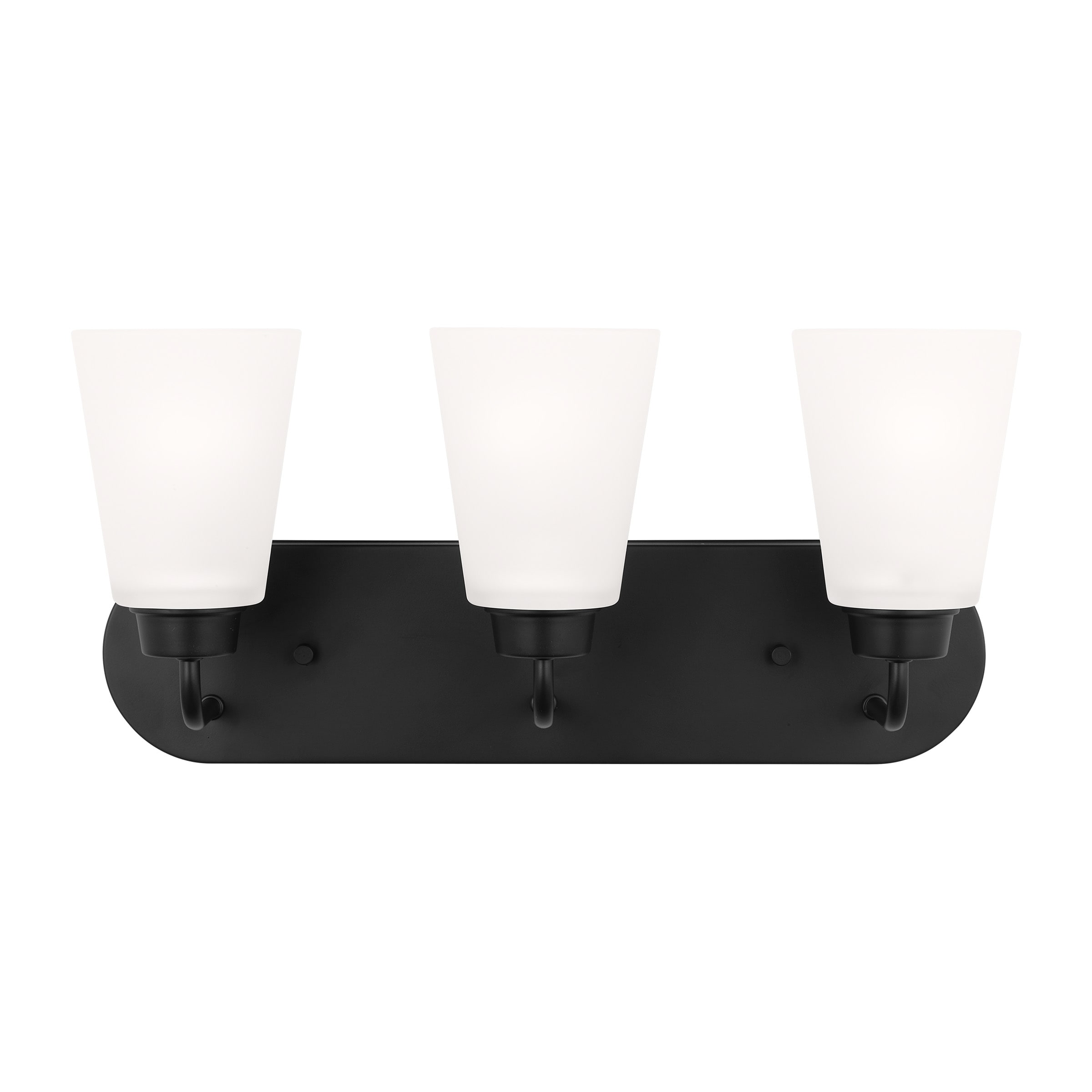 Generation Lighting 4415203-112 Kerrville 18-in 3 -Light Black Transitional Vanity light