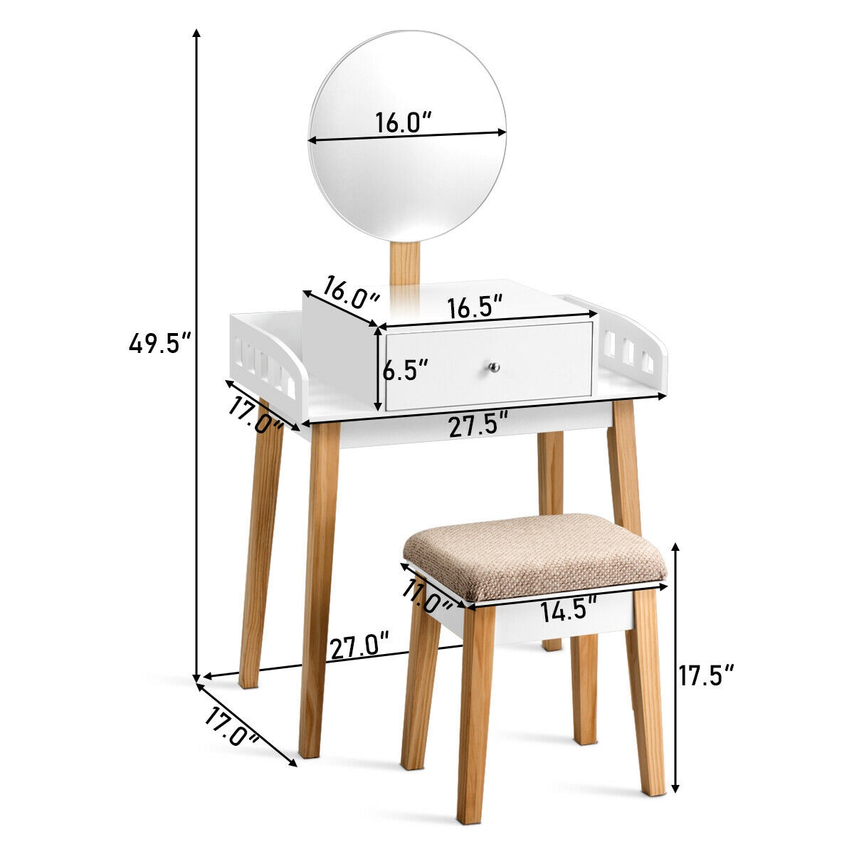 Slickblue D-CO-11316WH Bedroom-Vanities - View #6