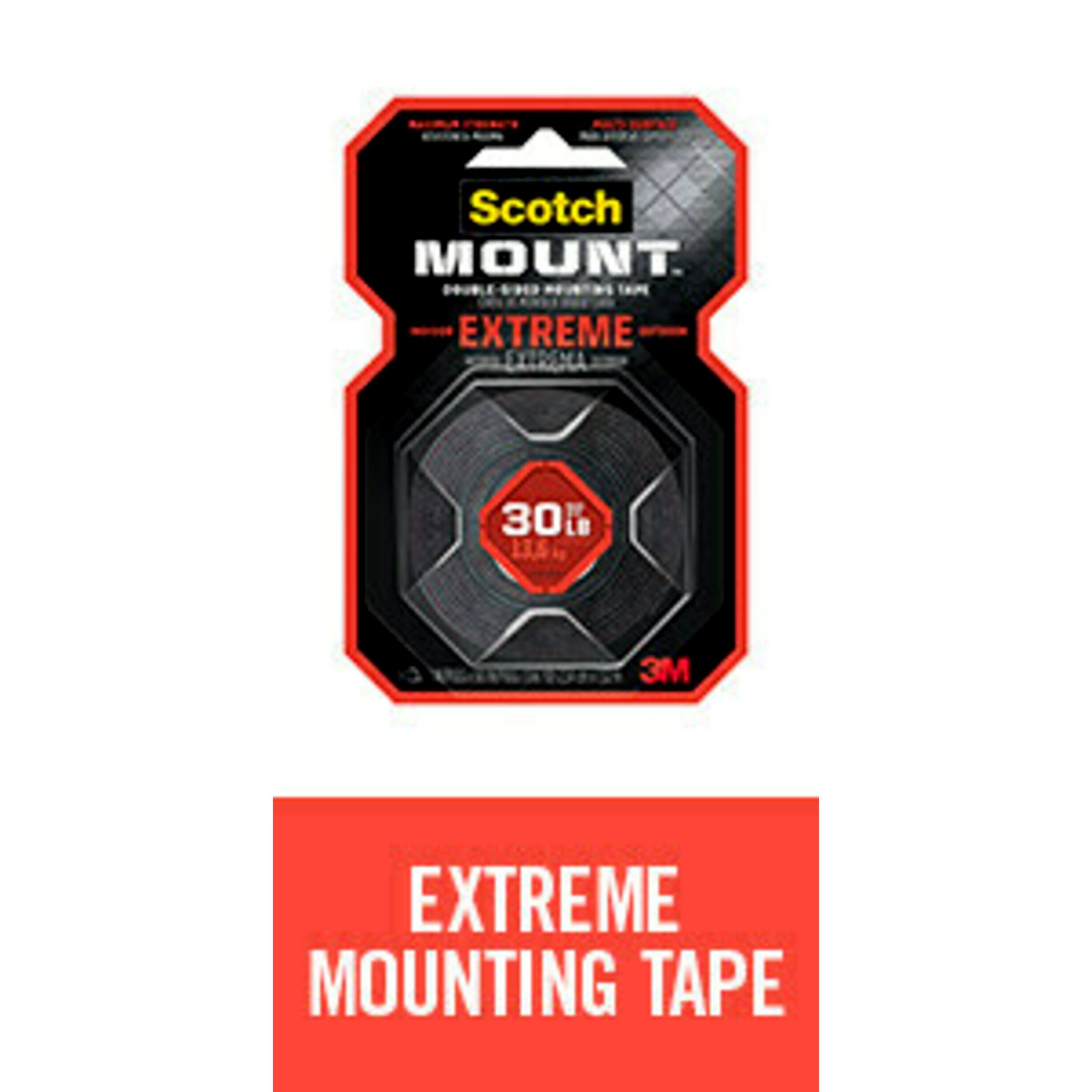 Scotch-Mount™ Extreme Double-Sided Mounting Tape Mega Roll, 2.54