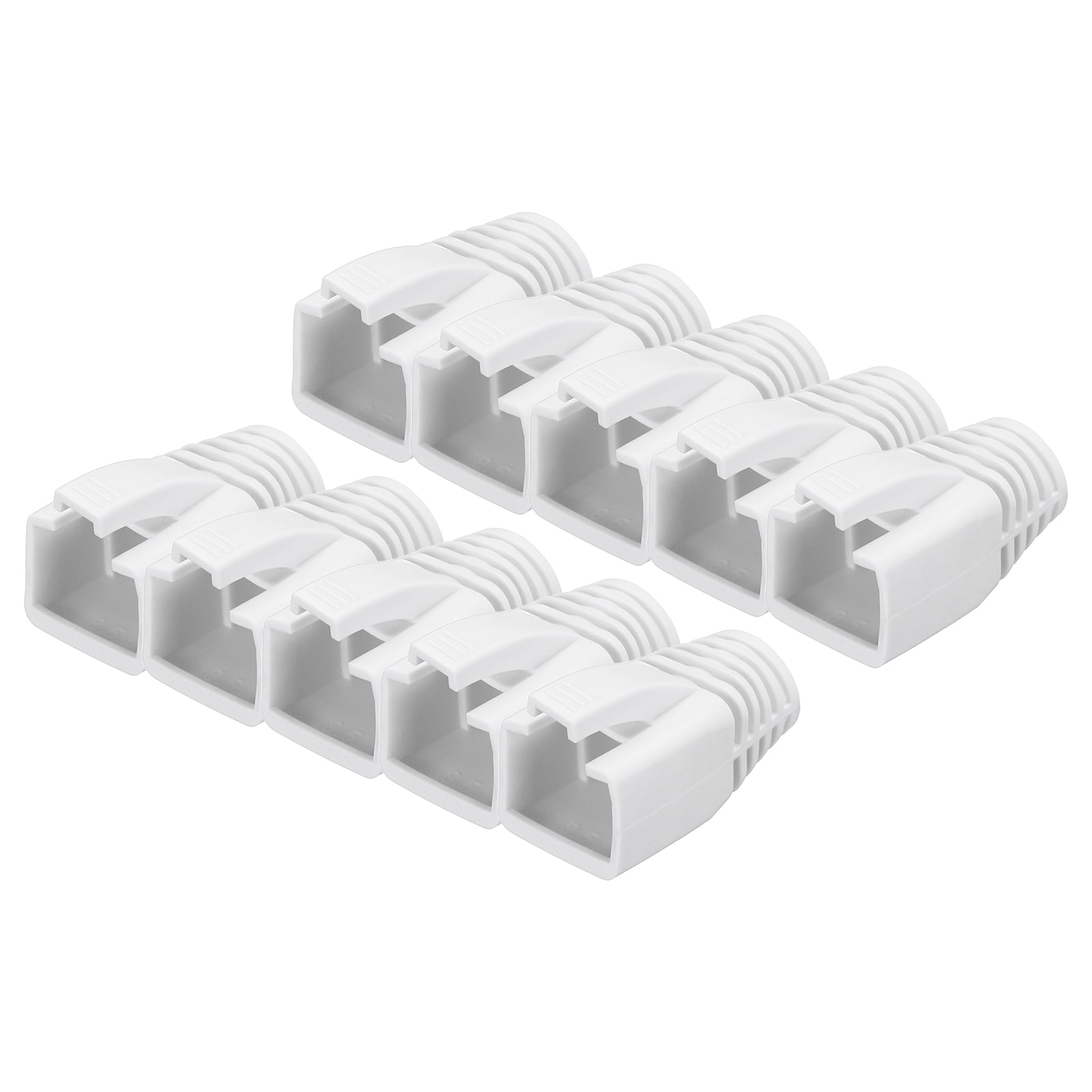 Unique Bargains 100pcs Cable Connector Boot Cover Cat6A Cat7/7A Ethernet Network Cable Strain Boot 8mm Hole Diameter(White) #S26080700UX4149