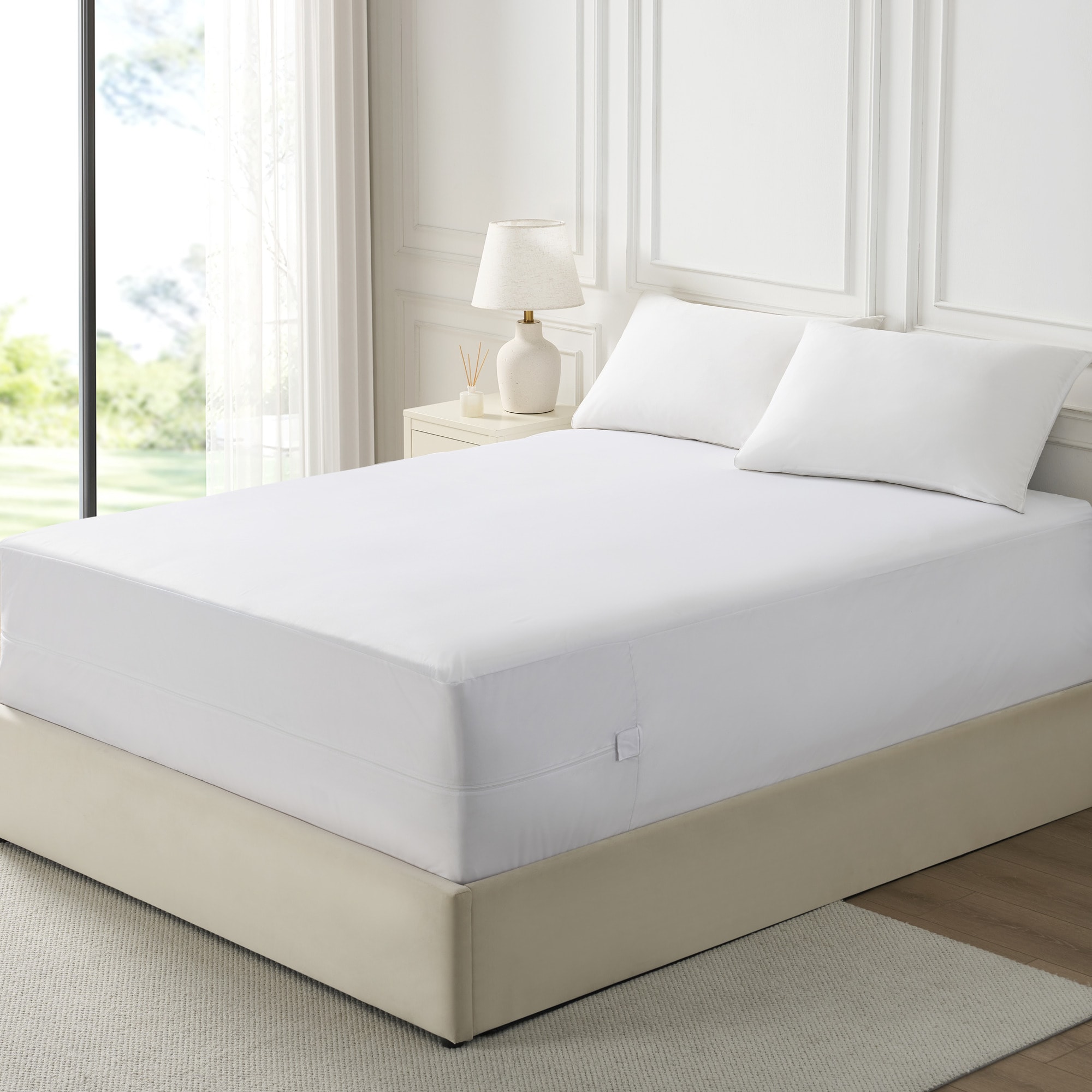 Sweet Home Collection Premium Zippered Mattress or Box Spring Encasement Waterproof and Bed Bug Protection - Queen