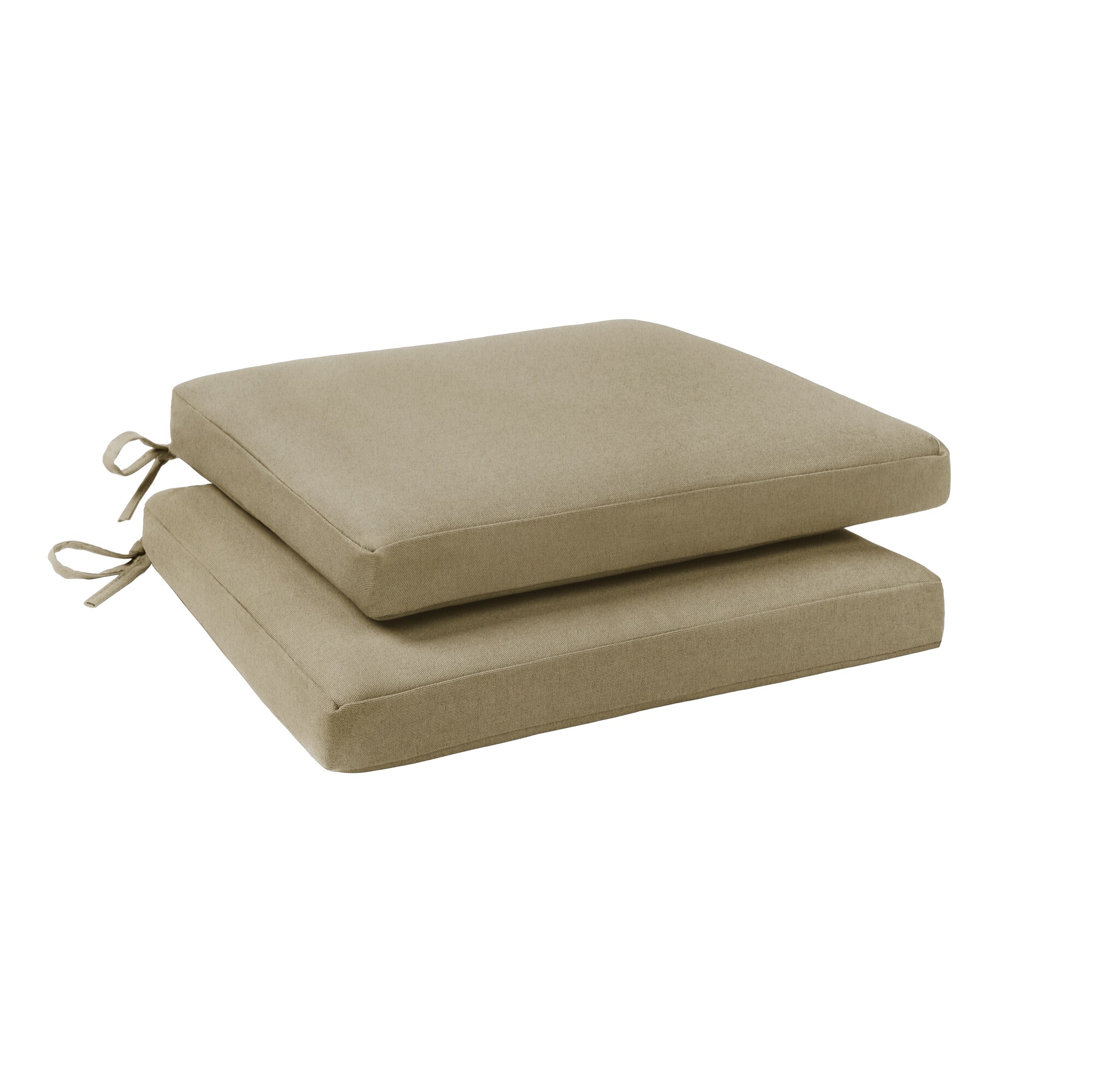 Haven Way 20-in x 20-in 2-Piece Beige Patio Chair Cushion in the Patio ...