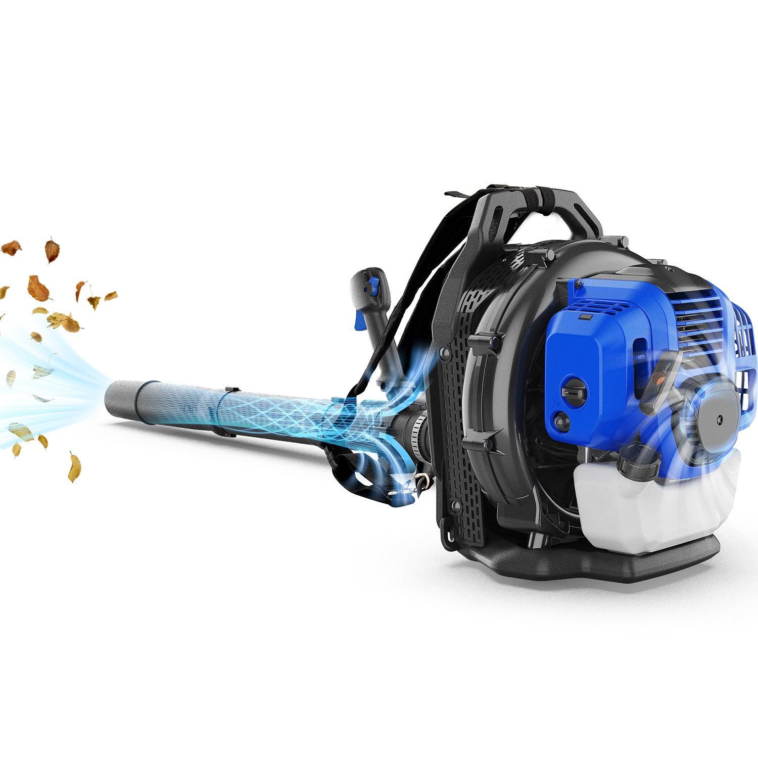 Wild Badger Power WB52CCBPB 53-cc 2-cycle 855-CFM 175-MPH Gas Backpack Leaf Blower Battery Not Included