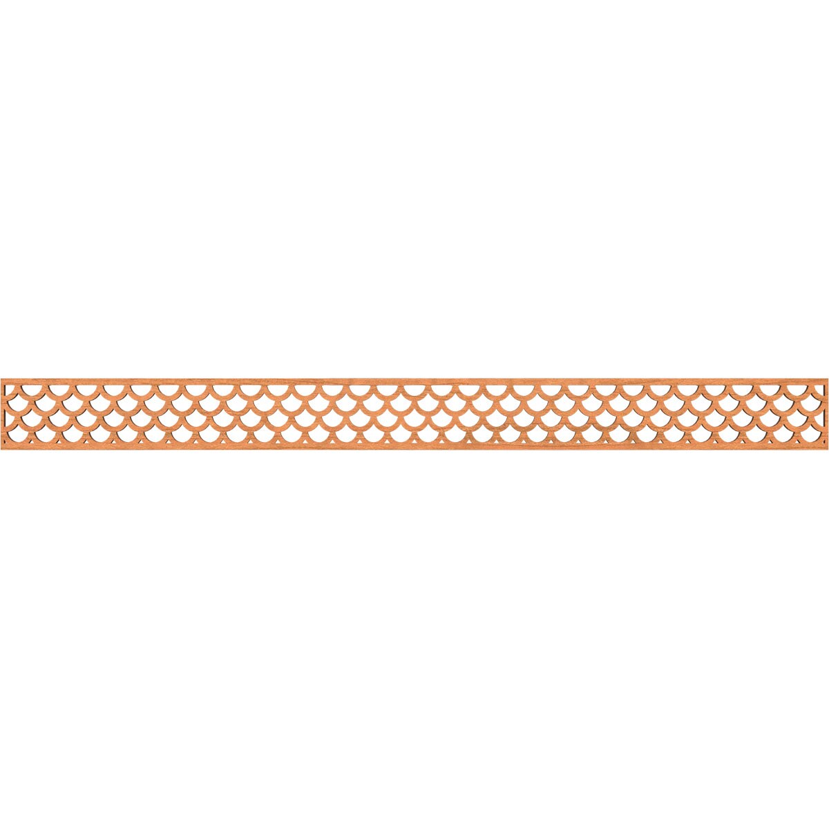 Ekena Millwork MLDA04X46HUDCH Hudson Fretwork Flat Trim 4-in x 3.87-ft Cherry Brown Unfinished 2156282 Pierced Wall Panel Moulding