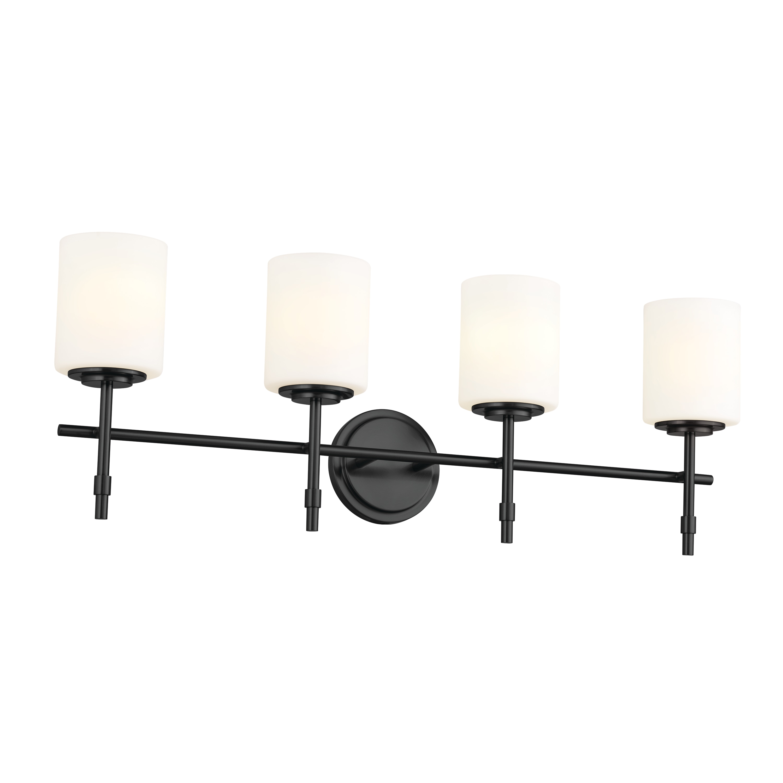 Kichler Ali 32.5-in 4 -Light Black Traditional Vanity light 5269669 Sansujyuku sansujyuku.com