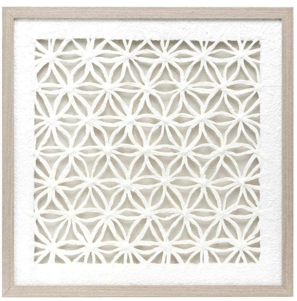 Large Square Paper Wall Art White Wall Decoration, Modern White