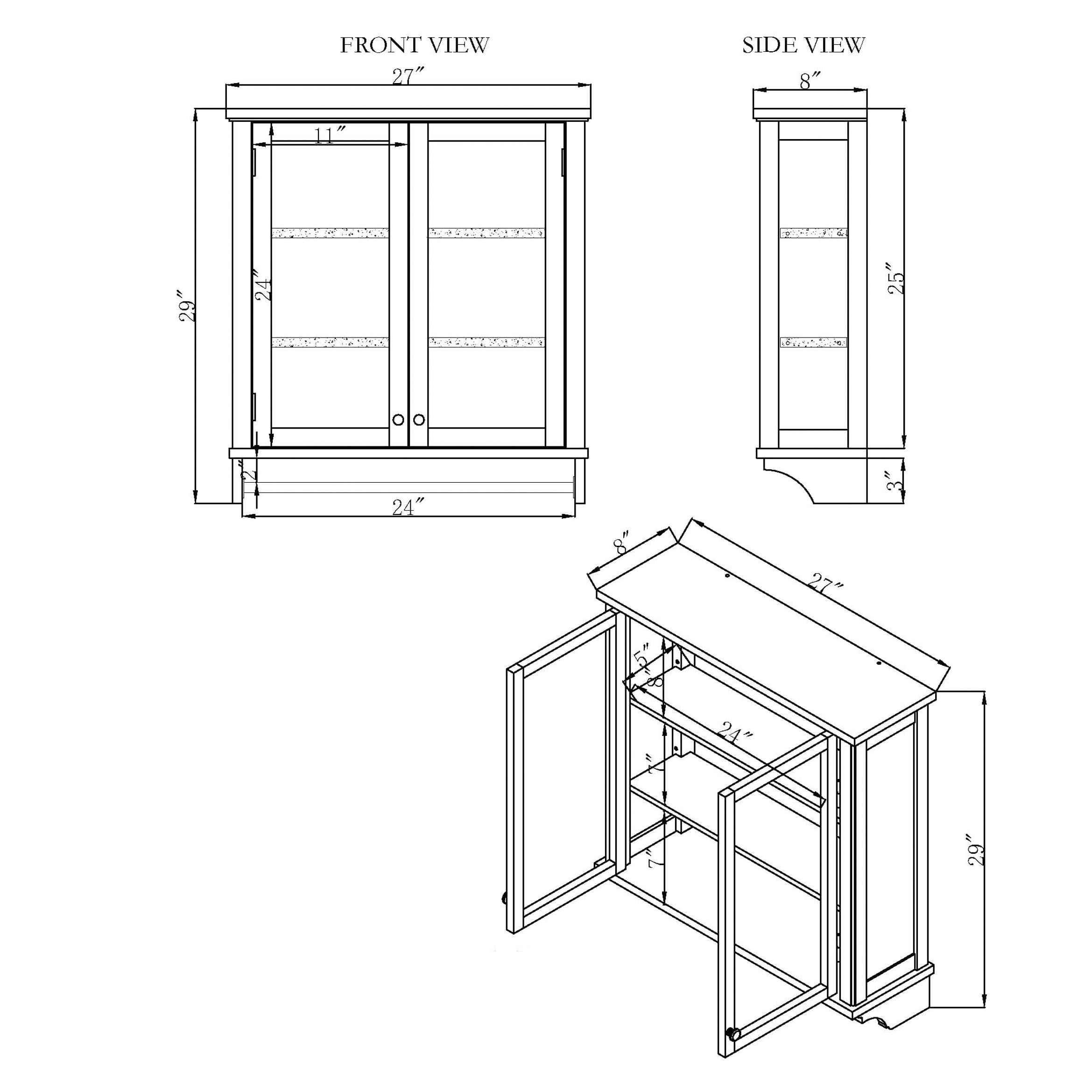 Alaterre Furniture ANVA79WH Bathroom-Wall-Cabinets - View #6