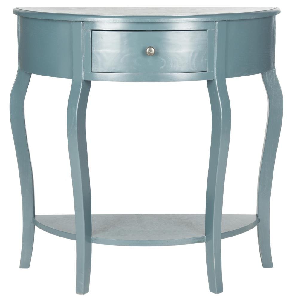 blue half moon console table