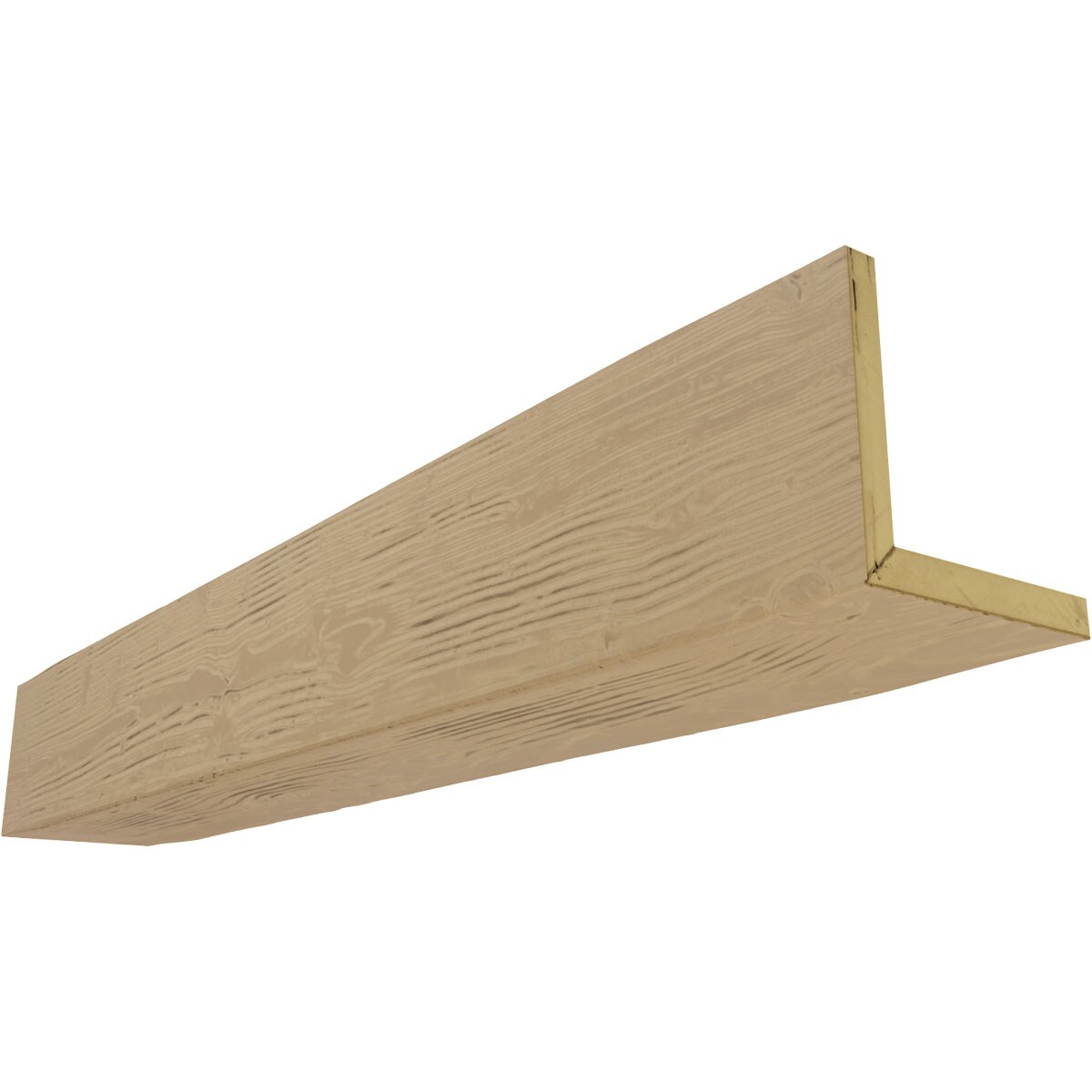 Ekena Millwork BMSD2C0080X120X192PP Sandblasted Endurathane Faux Wood 1-in x 8-in x 192-in Natural Pine Finished Polyurethane L-Shaped Decorative Beam
