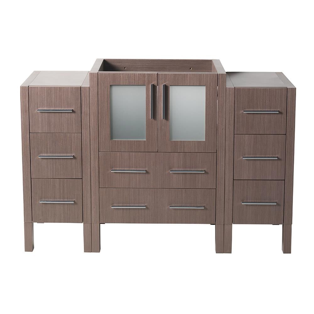 Fresca FCB62-122412GO Torino 48-in Gray Oak - 3 PCS Bathroom Vanity Base Cabinet without Top