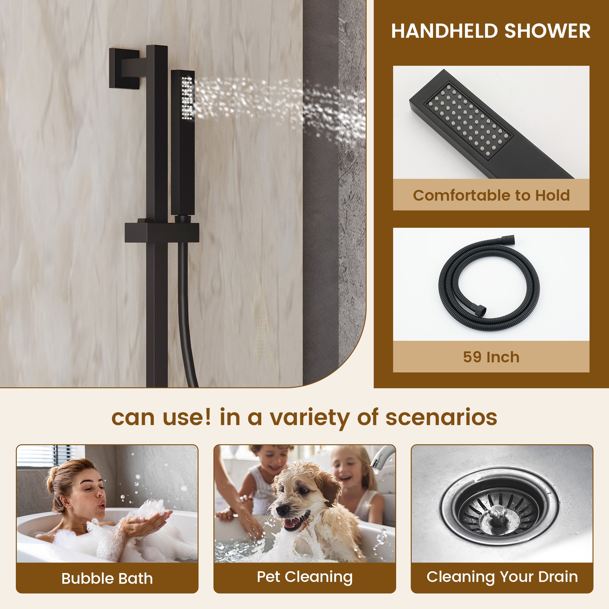 CASAINC CA-A4384-MB Showerhead-Bar-Panels - View #5