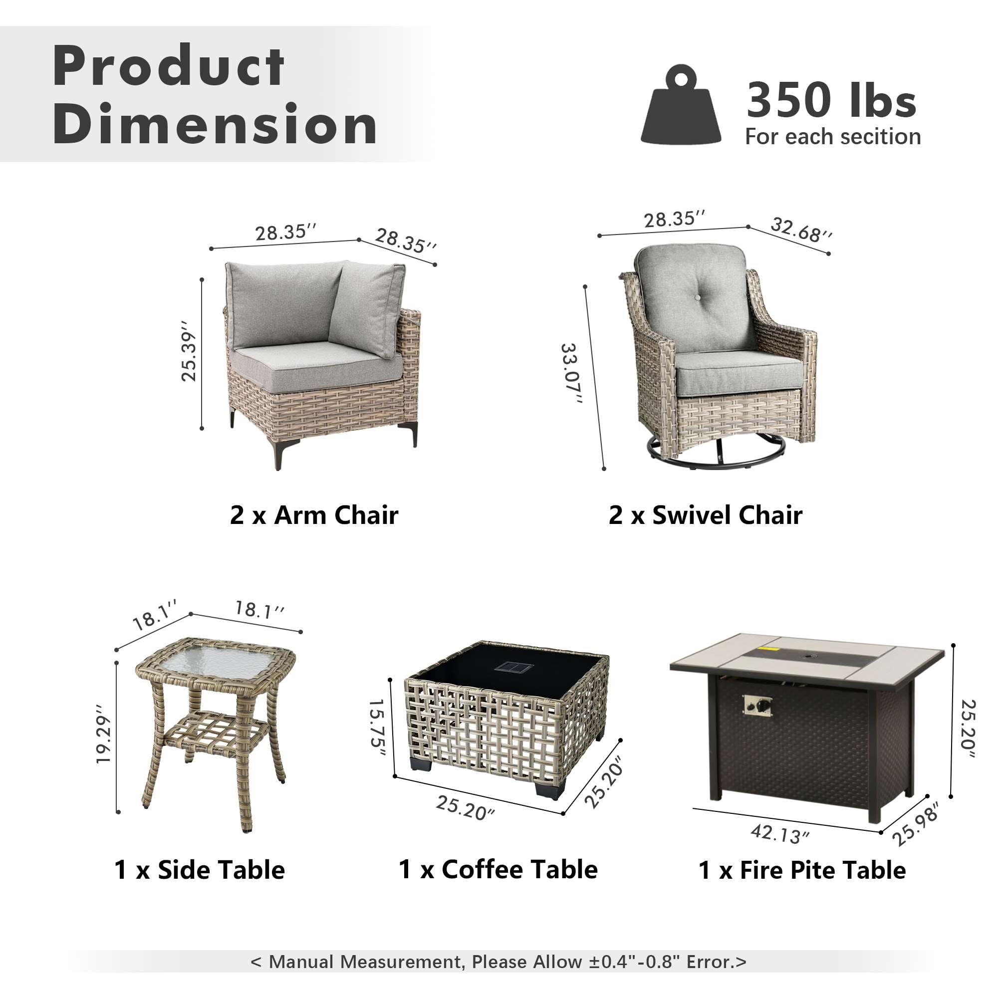 ALTRIGUS 6L-CFP03-YZSKT207-AL Patio-Conversation-Sets - View #3