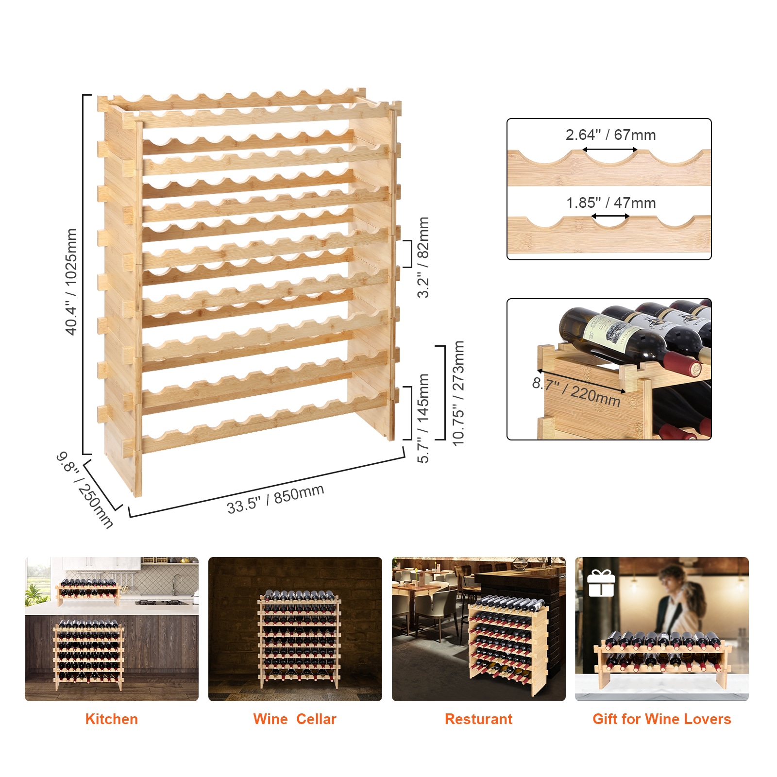 VEVOR SCLSJJZZCPKD02845V0 Wine-Racks - View #7