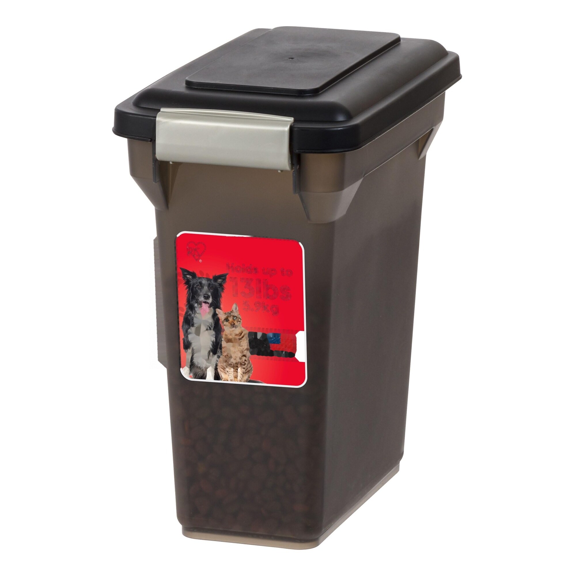 KIWDZFU  Airtight Dog Food Storage Container Up to Thirteen Pounds Capacity Clear Body for Easy Food Level Viewing durable home and garden