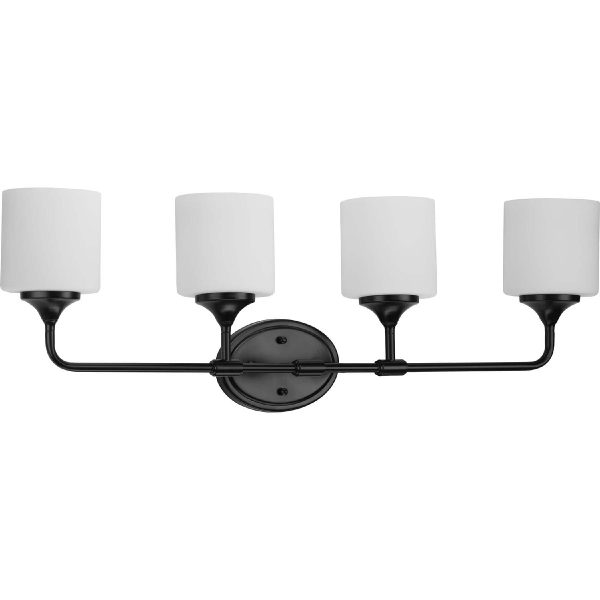 Progress Lighting P2804-31M Lynzie 33.25-in 4 -Light Matte Black Transitional Vanity light