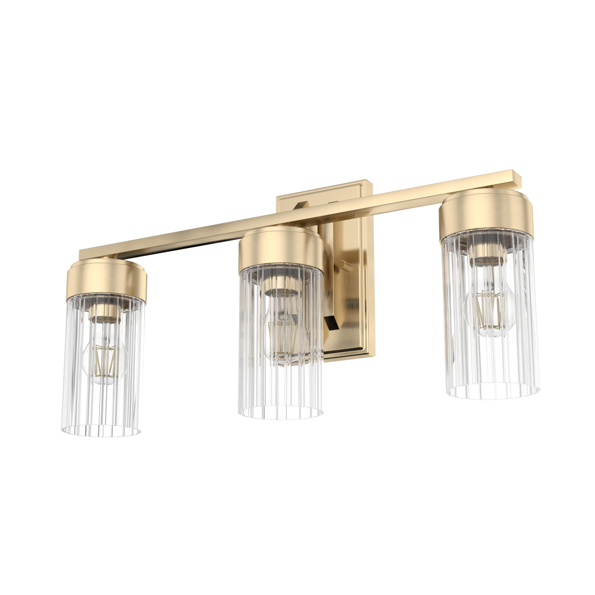 Hunter 19684 Gatz 22.25-in 3 -Light Satin Gold Modern/contemporary Vanity light