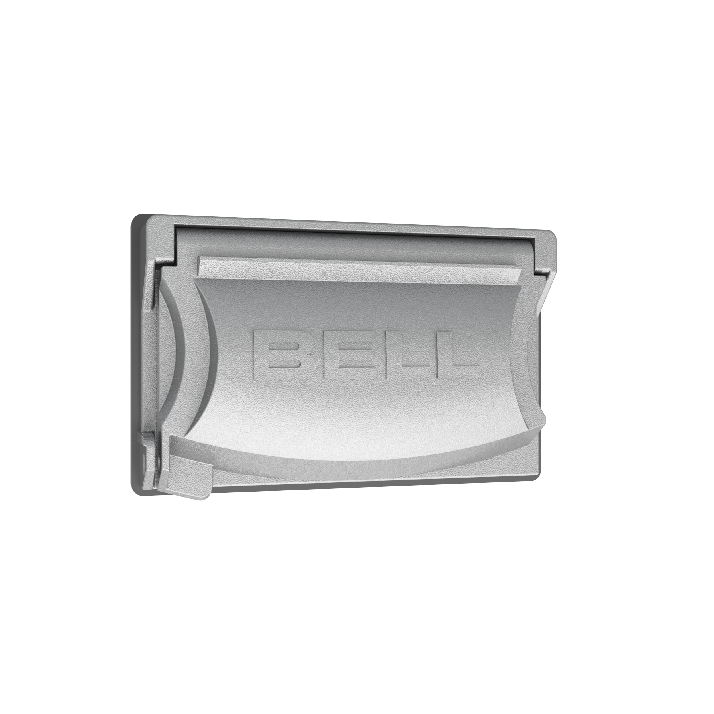 Gray Metal Single Gang Weatherproof Outlet Cover