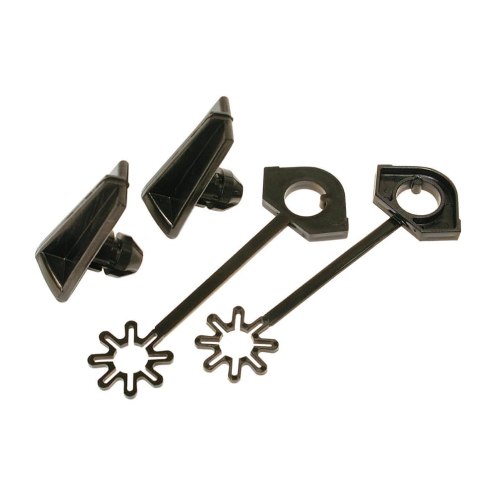 Dial  3/4 in. H X 4 3/4 in. W Black Polypropylene Corner Wire Latch